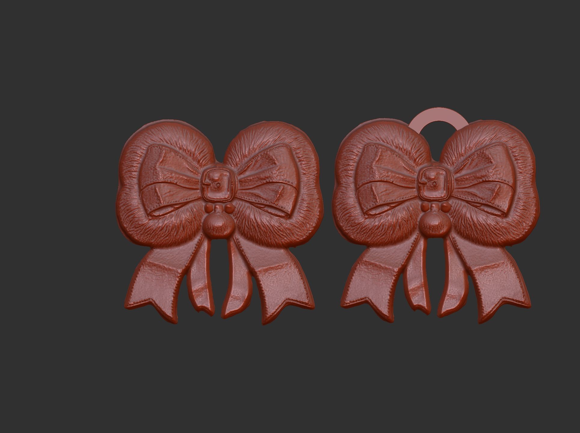 christmas ribbon decor 1  3D print model_3