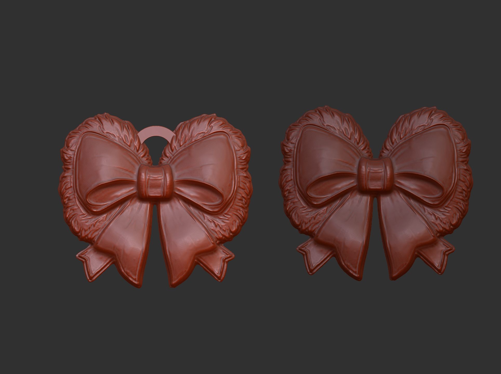 christmas tree ribbon decor 3 3D print model_4