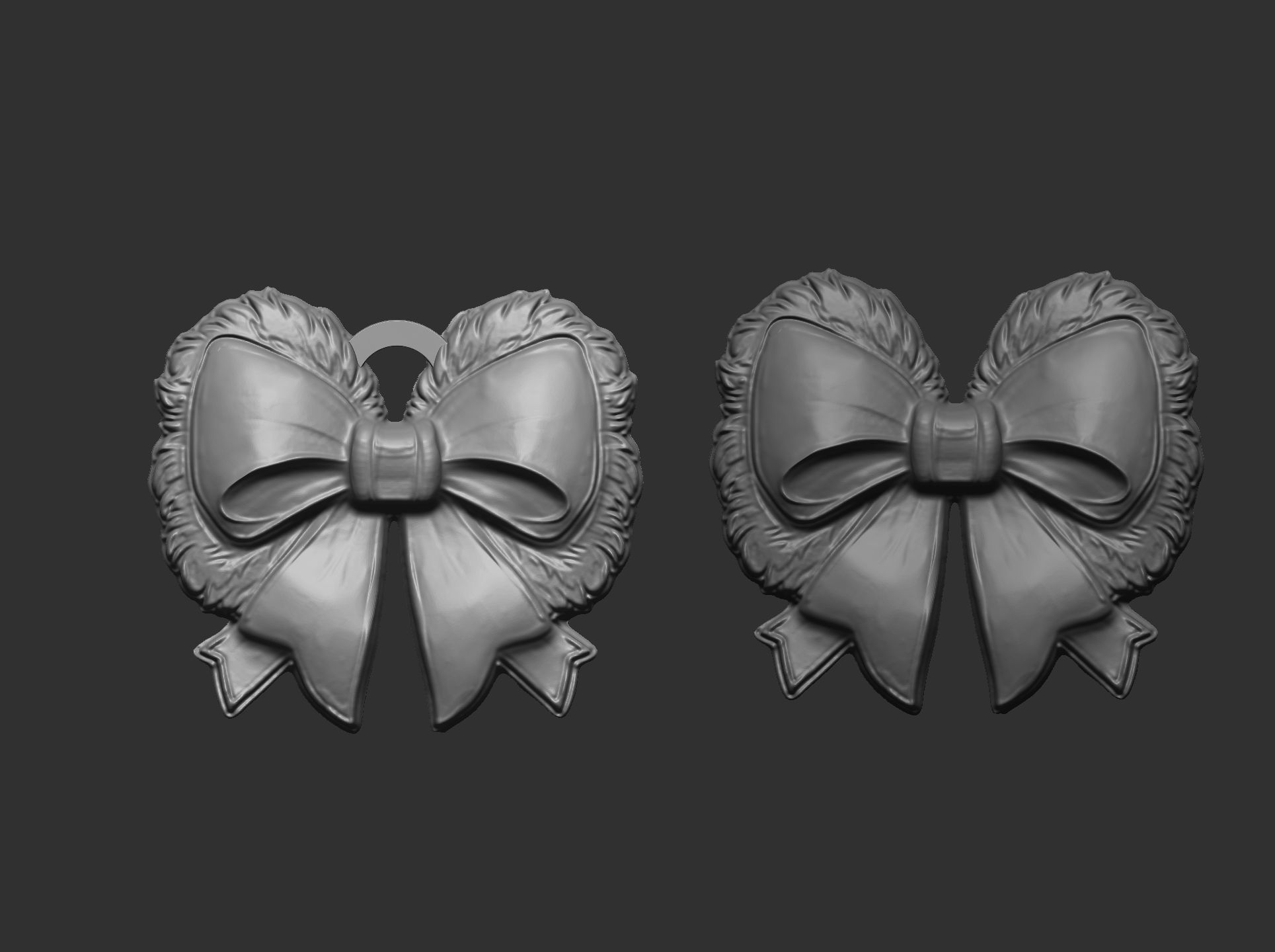 christmas tree ribbon decor 3 3D print model_6