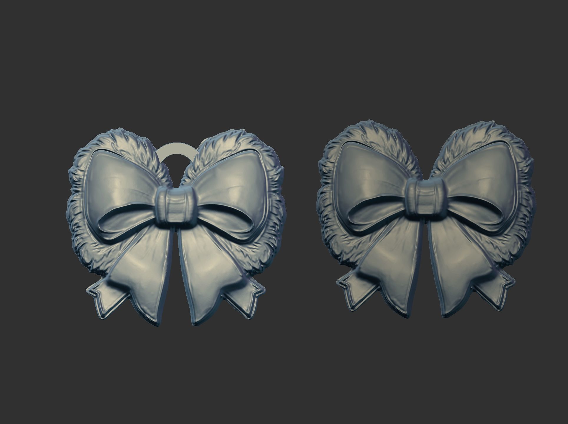 christmas tree ribbon decor 3 3D print model_5