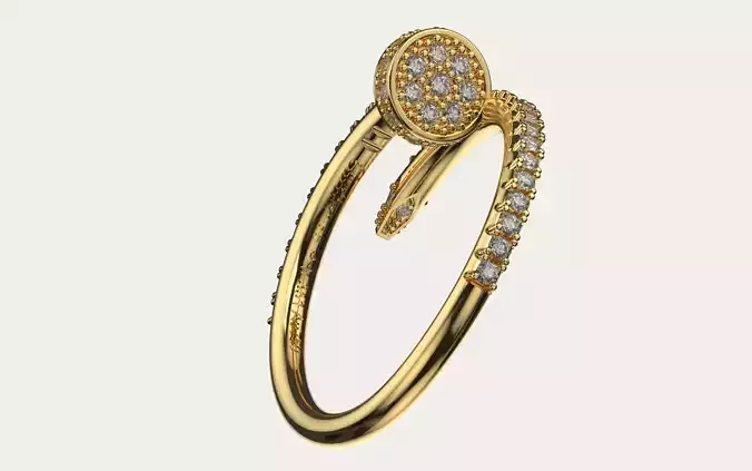 Ring Juste un Clou with diamond EU 57 sz