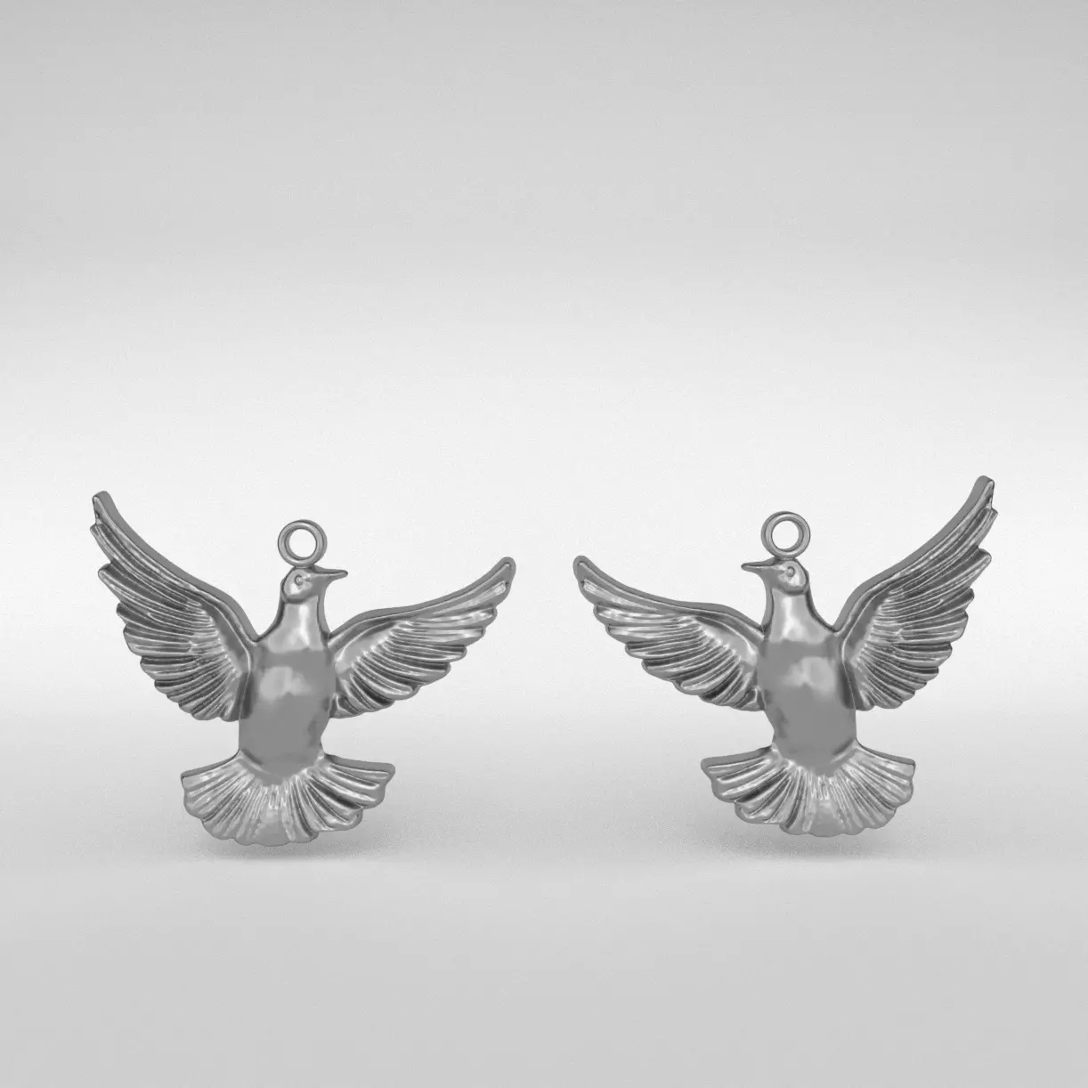 Doves Earrings 3D print model