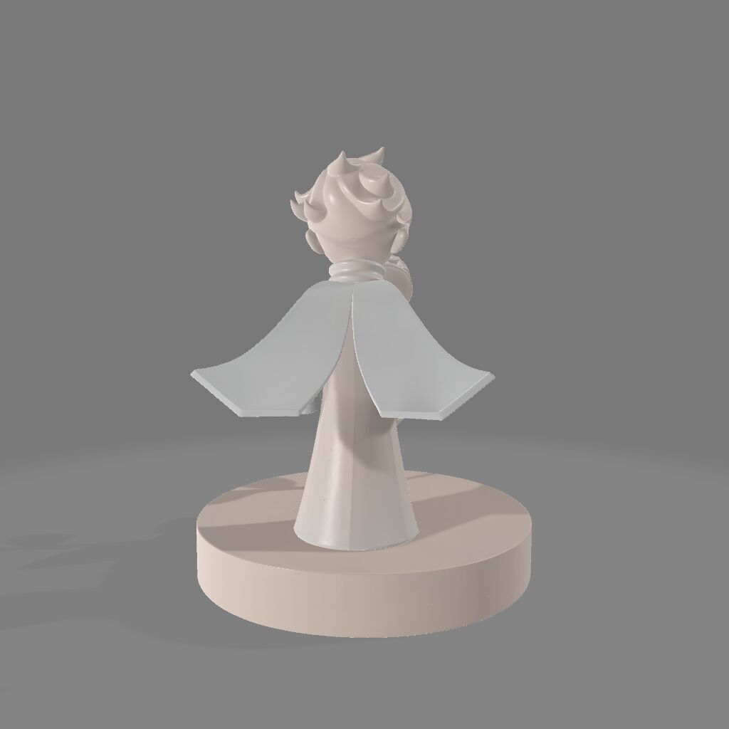 Little Prince with Growing Rose 3D print model_4