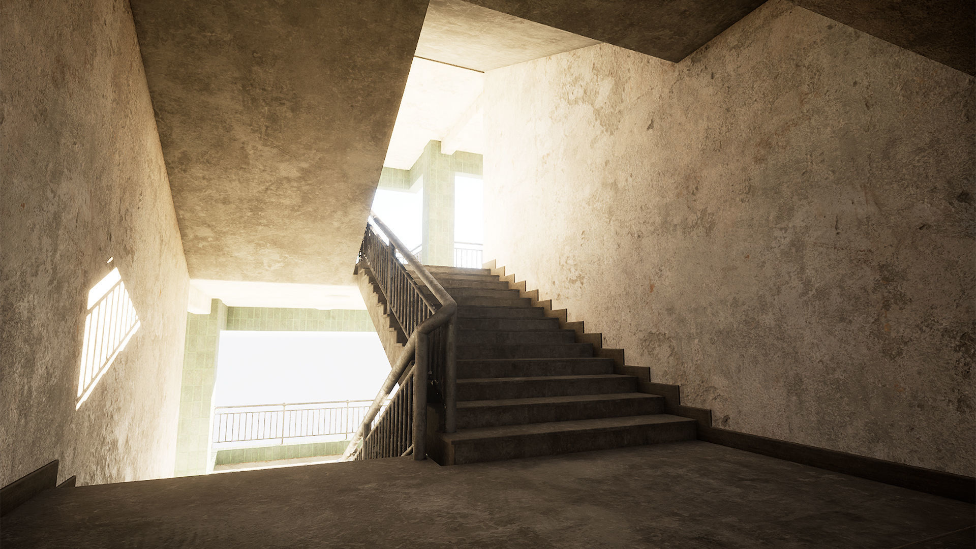 Abandoned School Low-poly 3D model_7