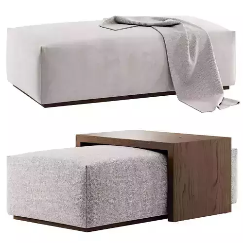 Jarmo Ottoman With Table By Poly and Bark