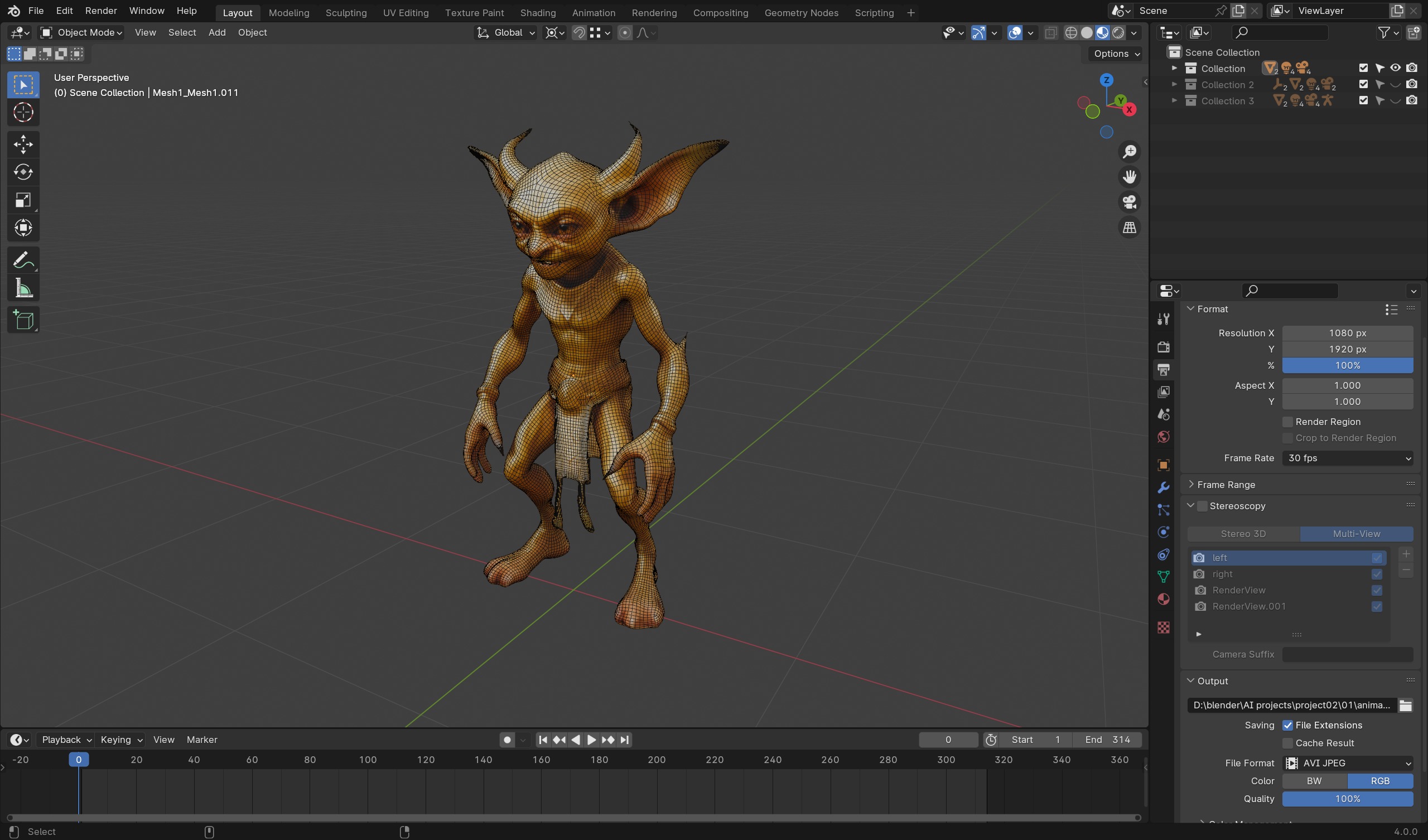Golden Goblin - Game-Ready Low-Poly Character Low-poly 3D model_5