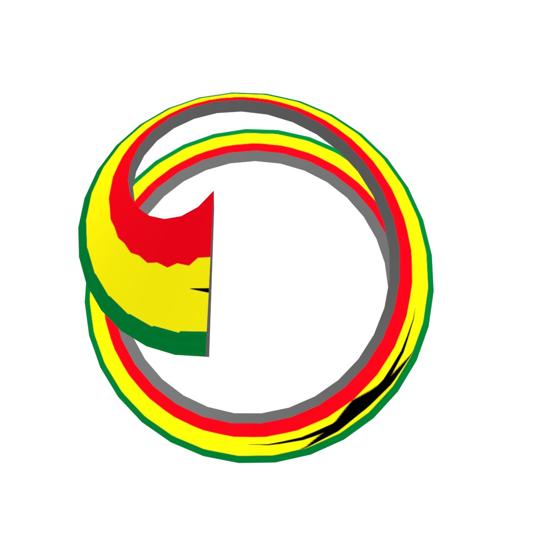 Ghana Flag on a double spiral helix structure 3D model_28