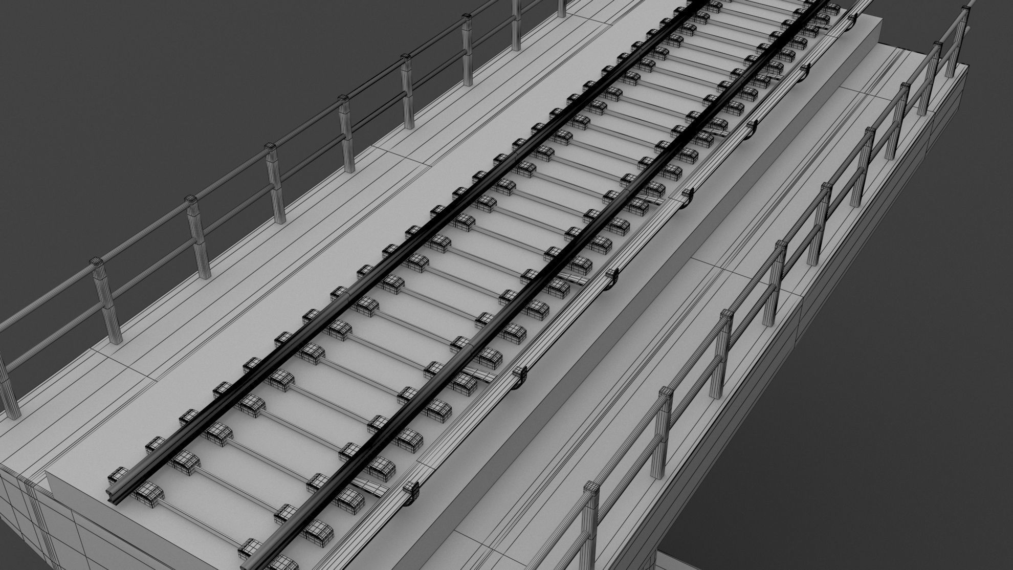 Hitachi Rail Driverless Metro Copenhagen with Railway Bridge 3D model_19