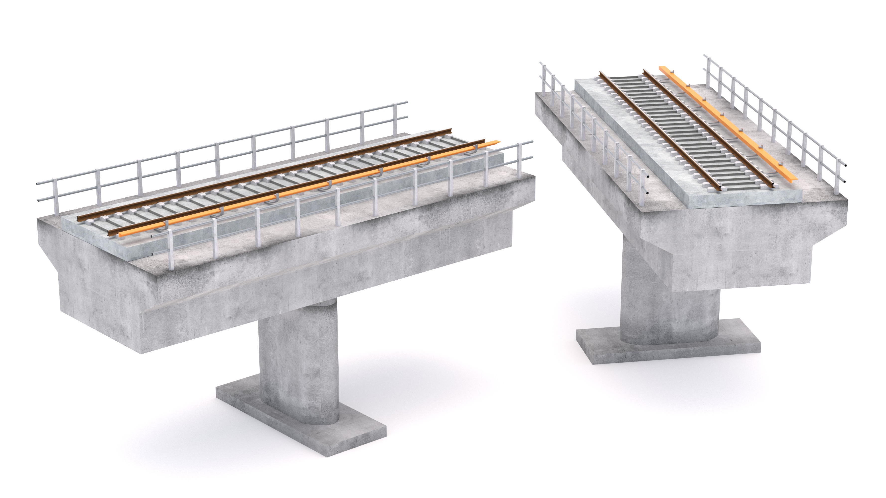Hitachi Rail Driverless Metro Copenhagen with Railway Bridge 3D model_12