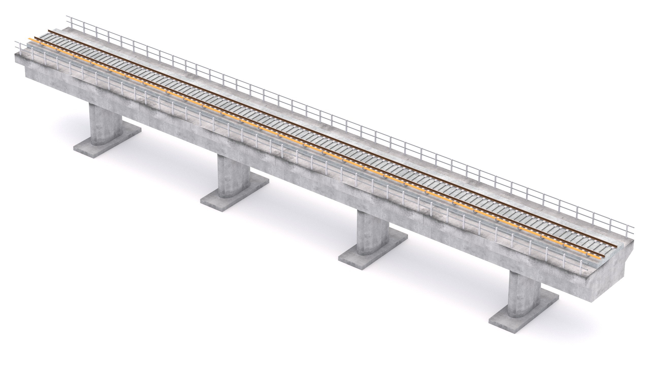 Hitachi Rail Driverless Metro Copenhagen with Railway Bridge 3D model_11
