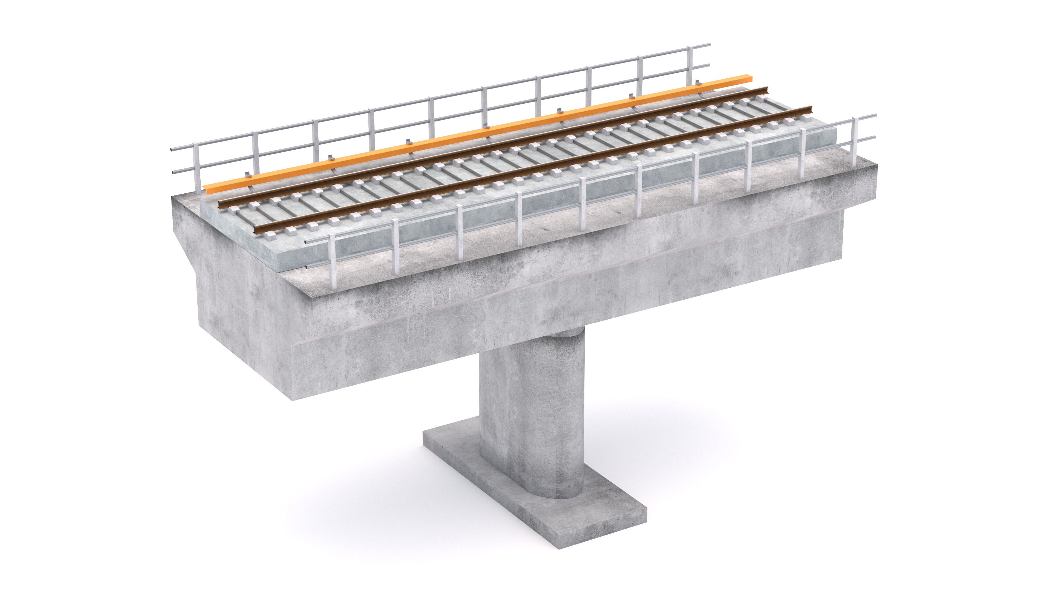 Hitachi Rail Driverless Metro Copenhagen with Railway Bridge 3D model_13