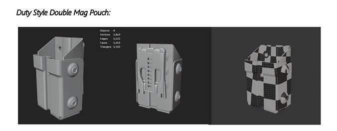 Zero 9 double mag case Low-poly 3D model