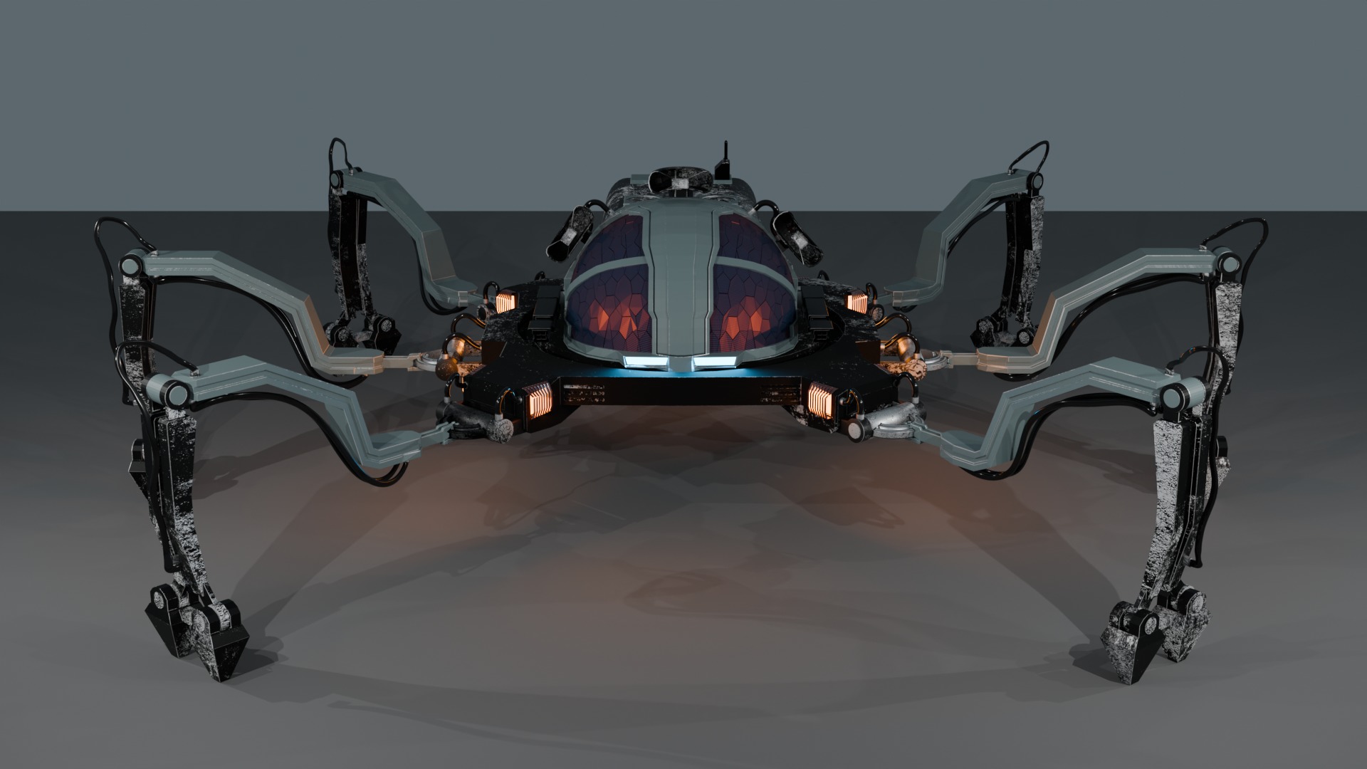 SpiderTank Sci-Fi Robot 3D model_3