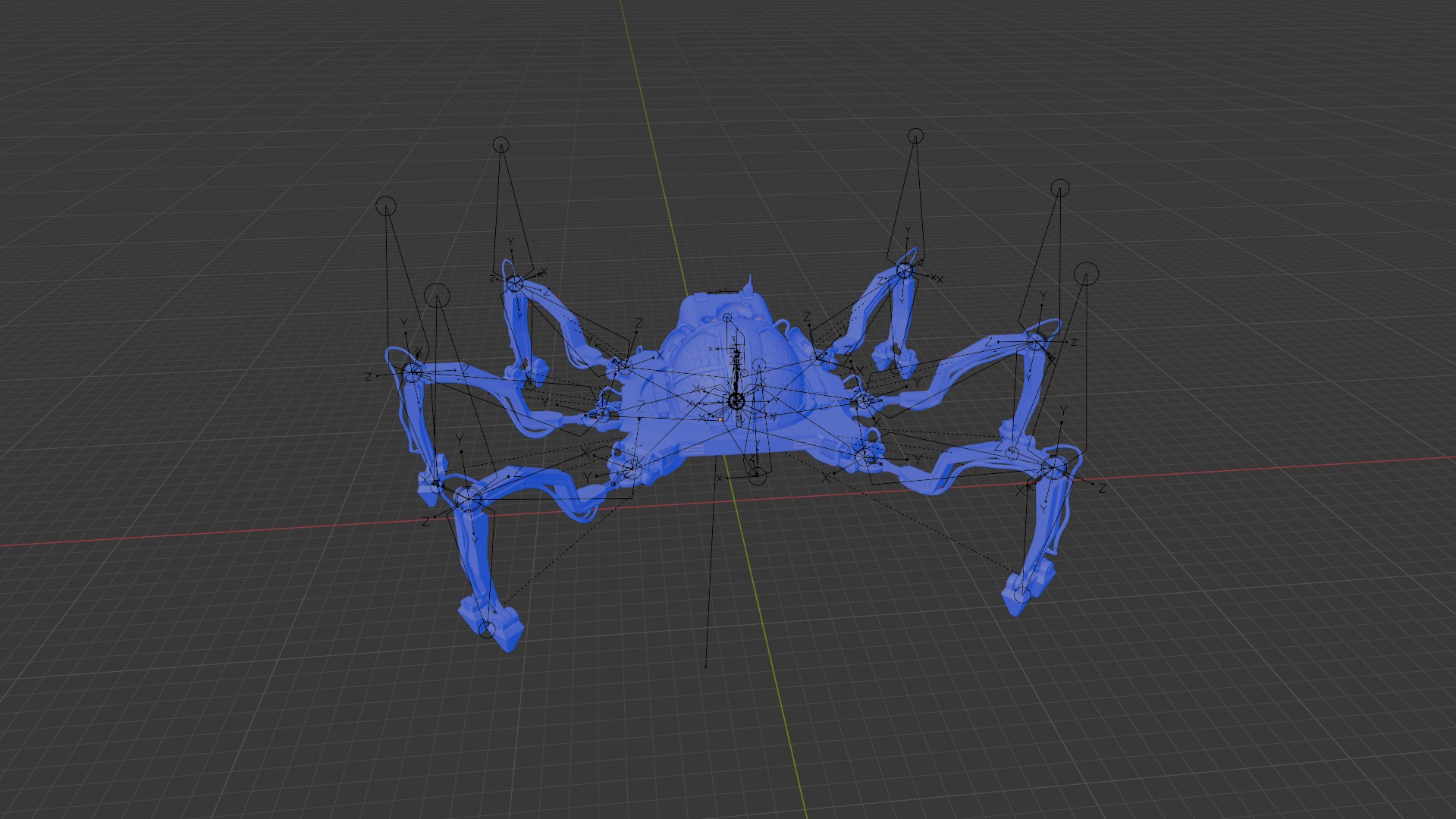 SpiderTank Sci-Fi Robot 3D model_9