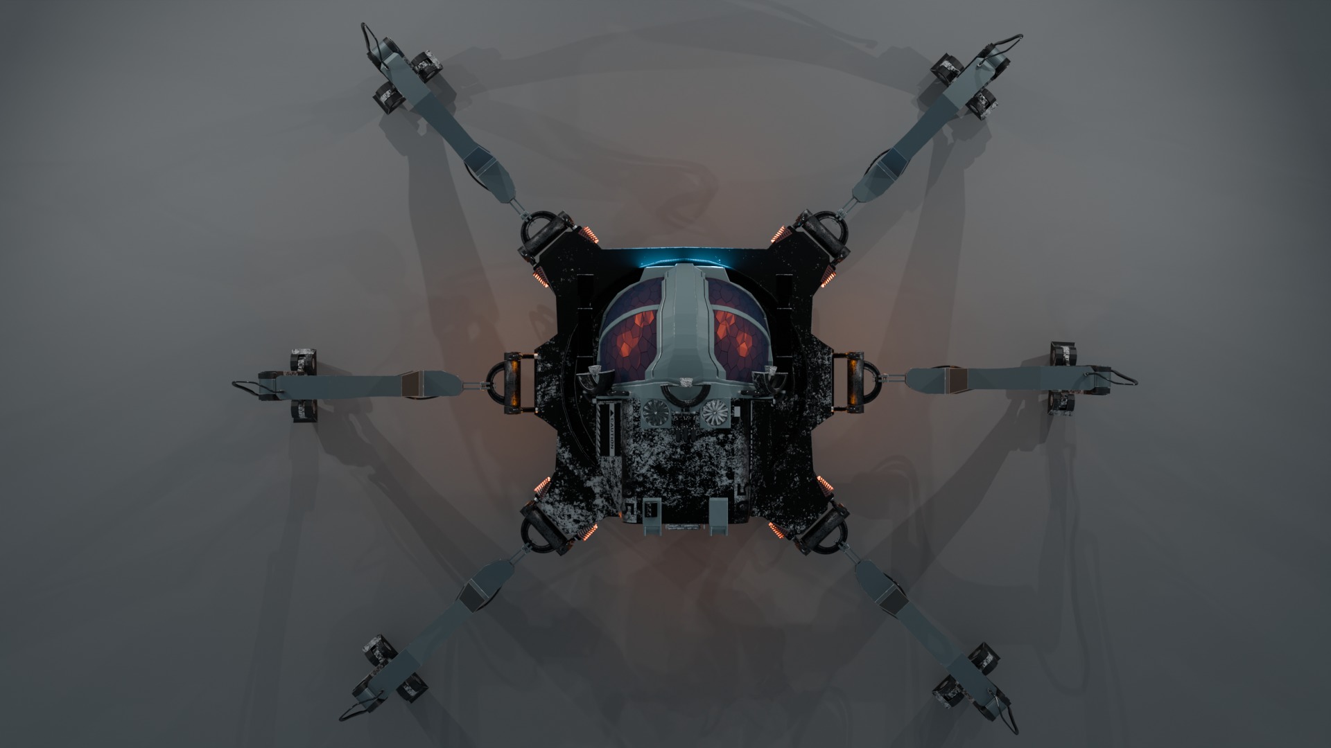 SpiderTank Sci-Fi Robot 3D model_7