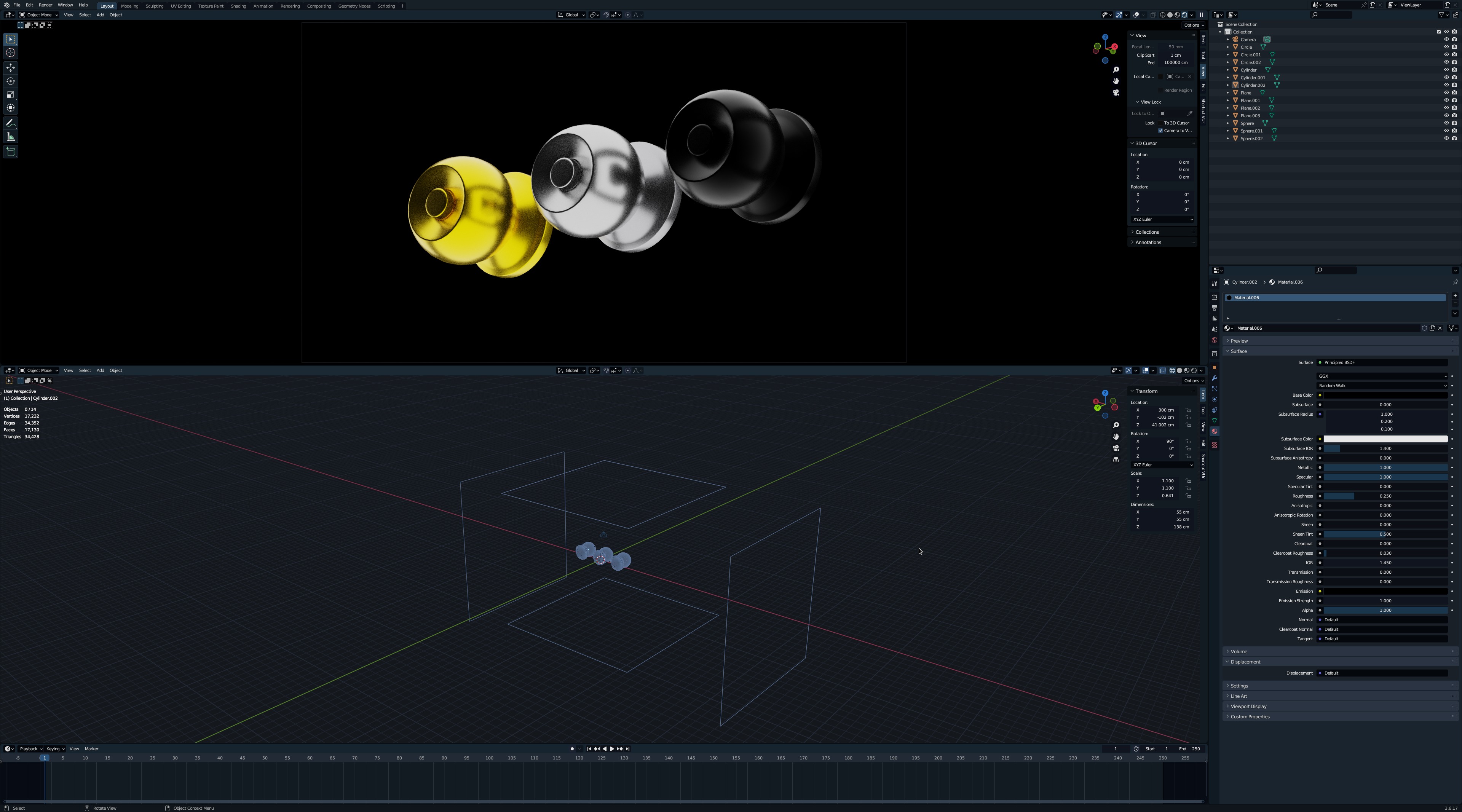 Door handle 3D model_1