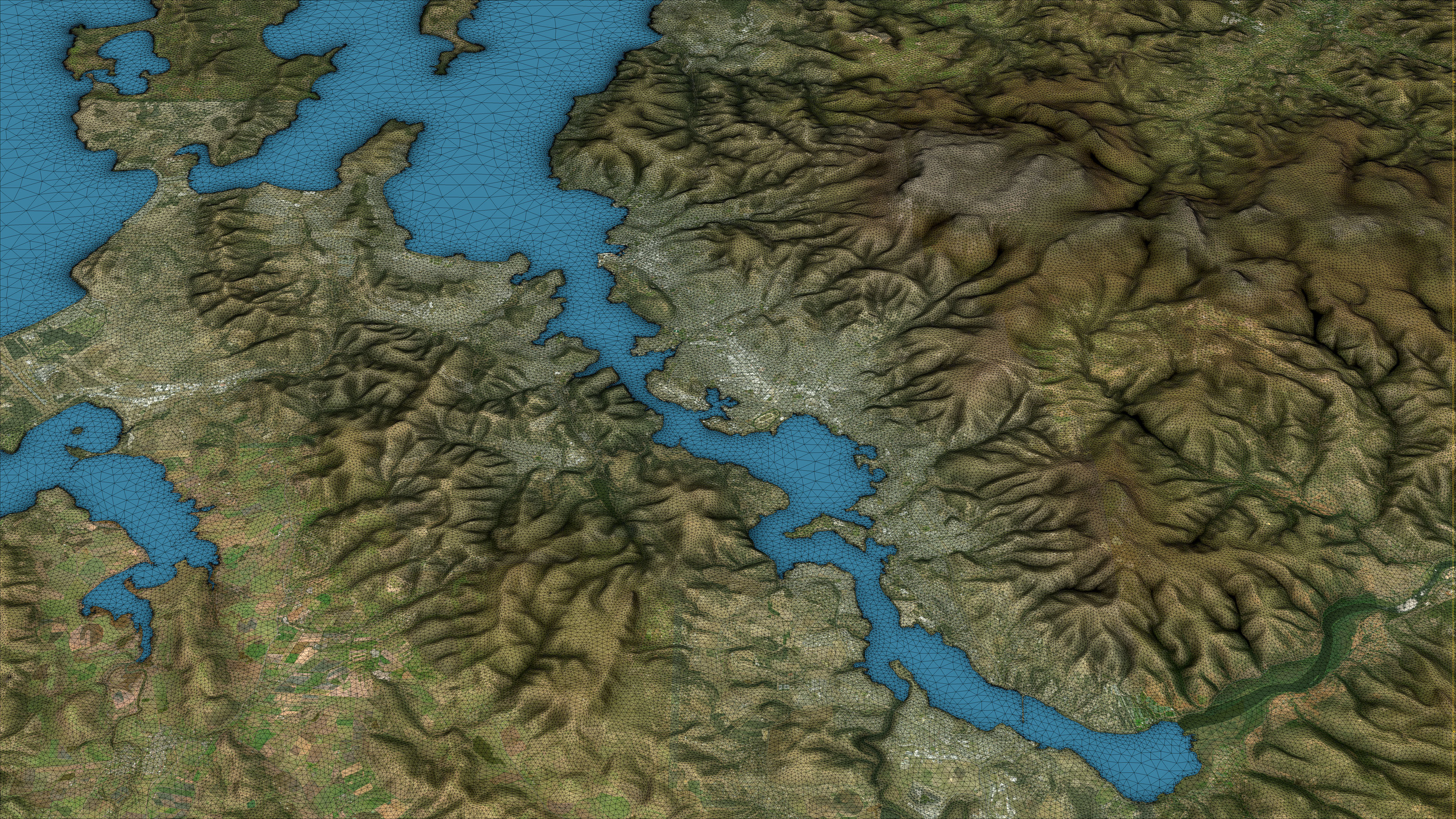 Hobart - Topography Terrain Low-poly 3D model_7