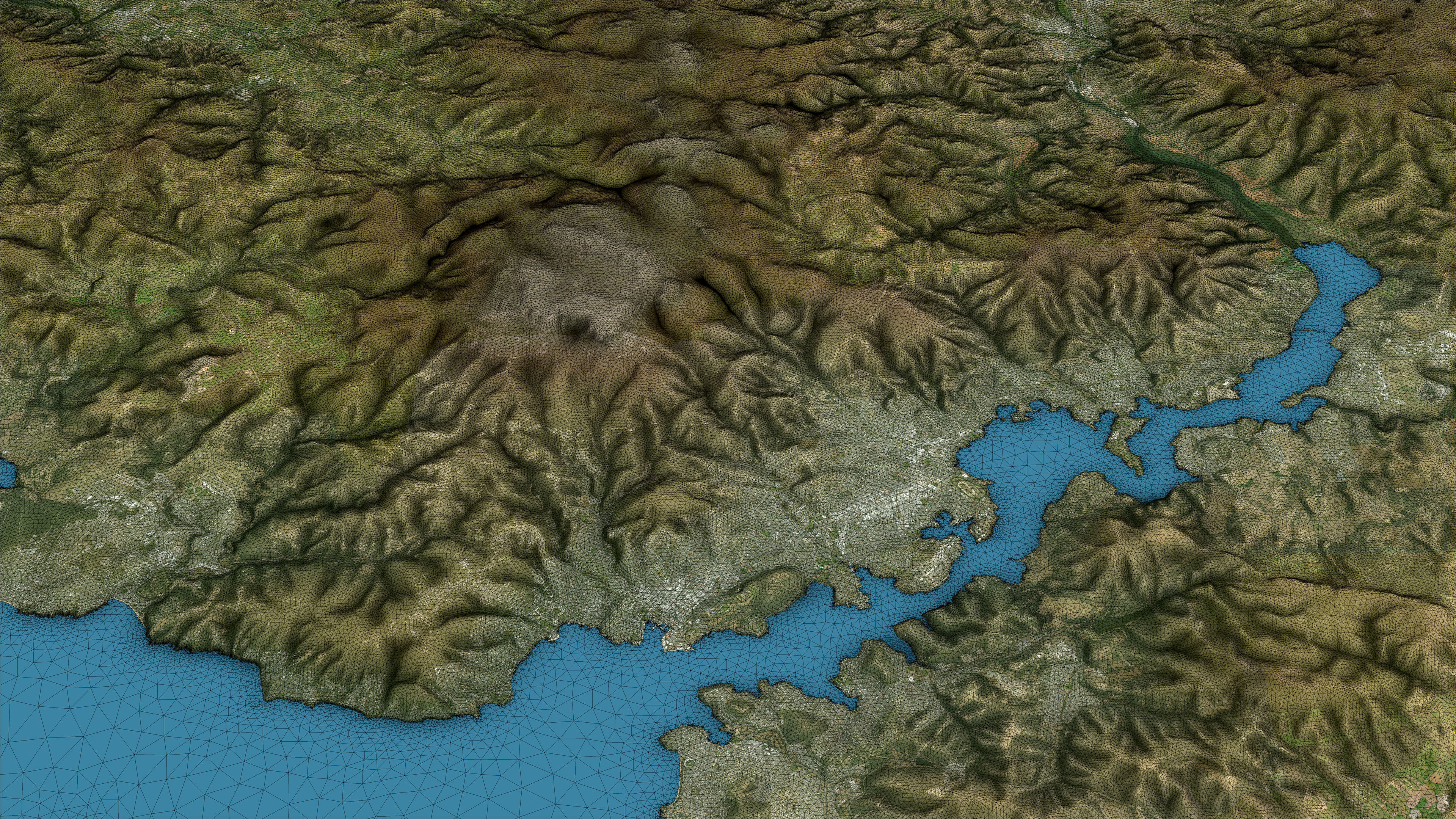 Hobart - Topography Terrain Low-poly 3D model_10