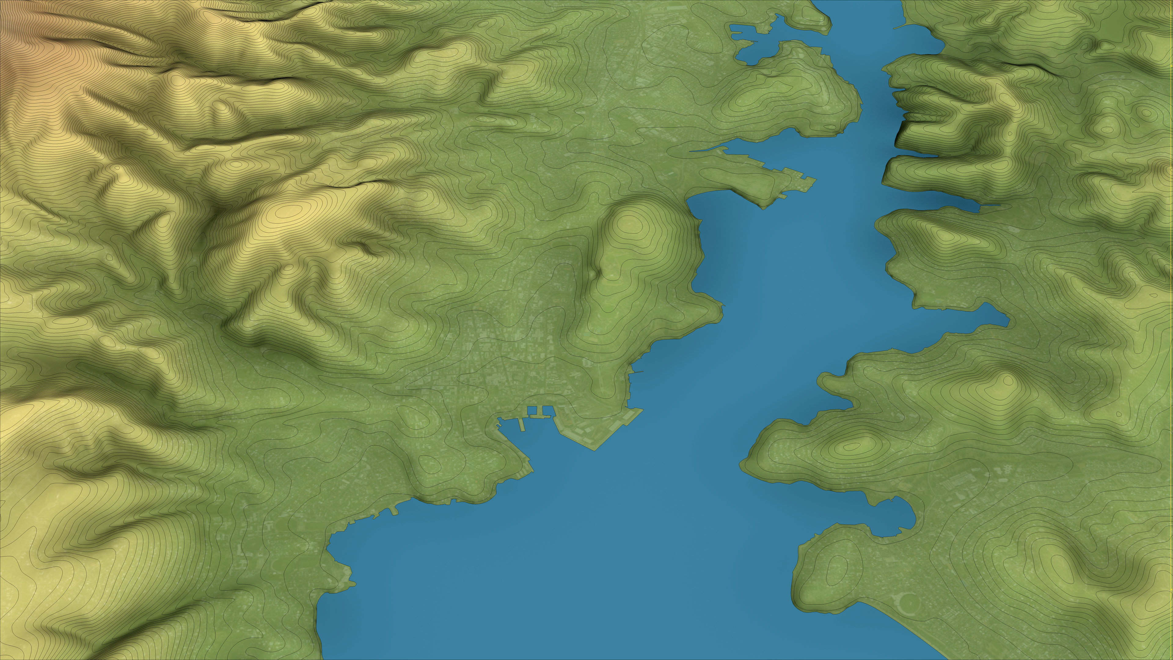 Hobart - Topography Terrain Low-poly 3D model_30