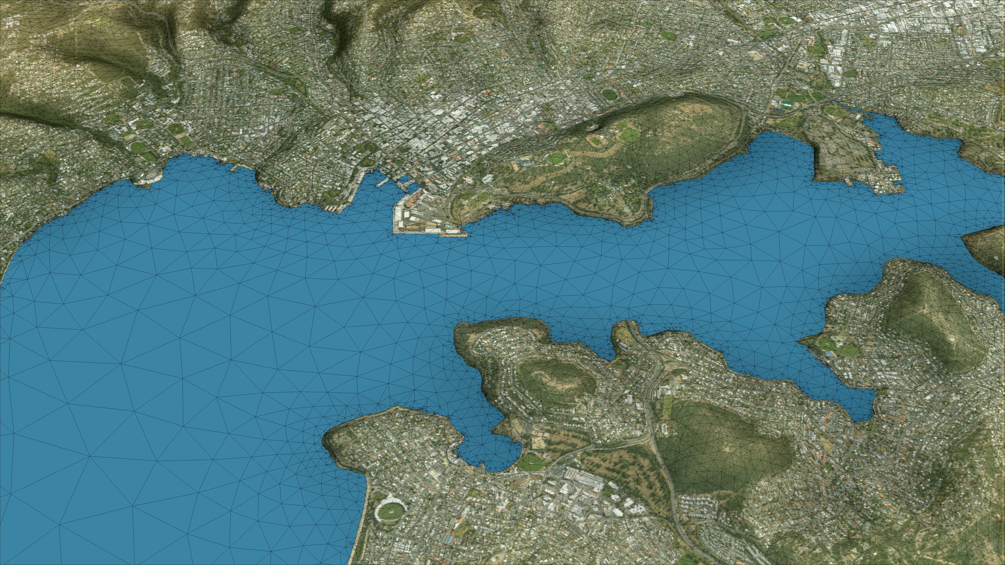 Hobart - Topography Terrain Low-poly 3D model_25