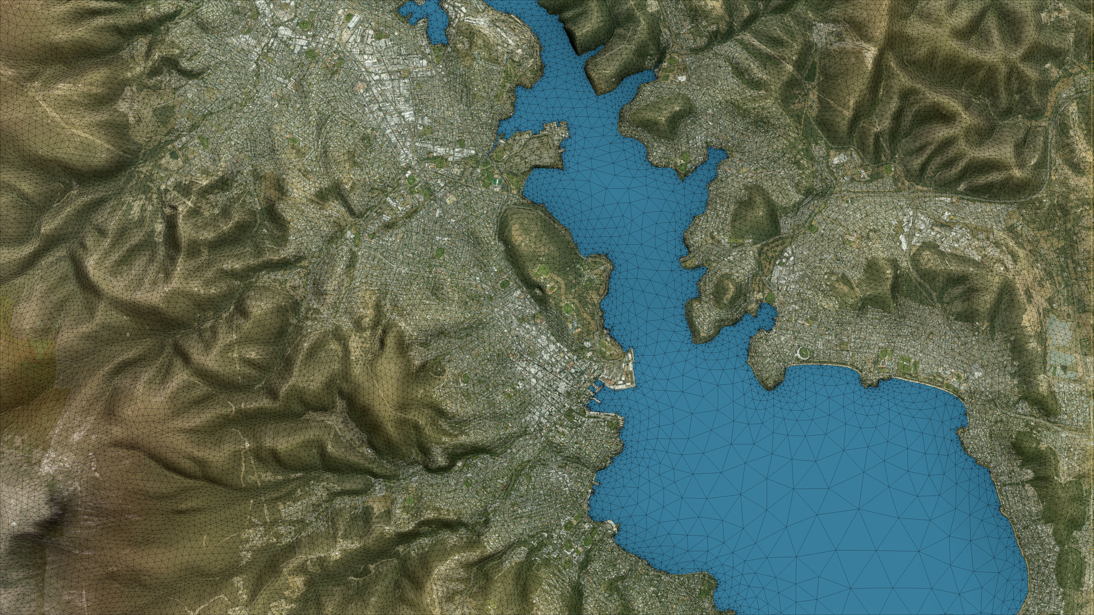 Hobart - Topography Terrain Low-poly 3D model_34