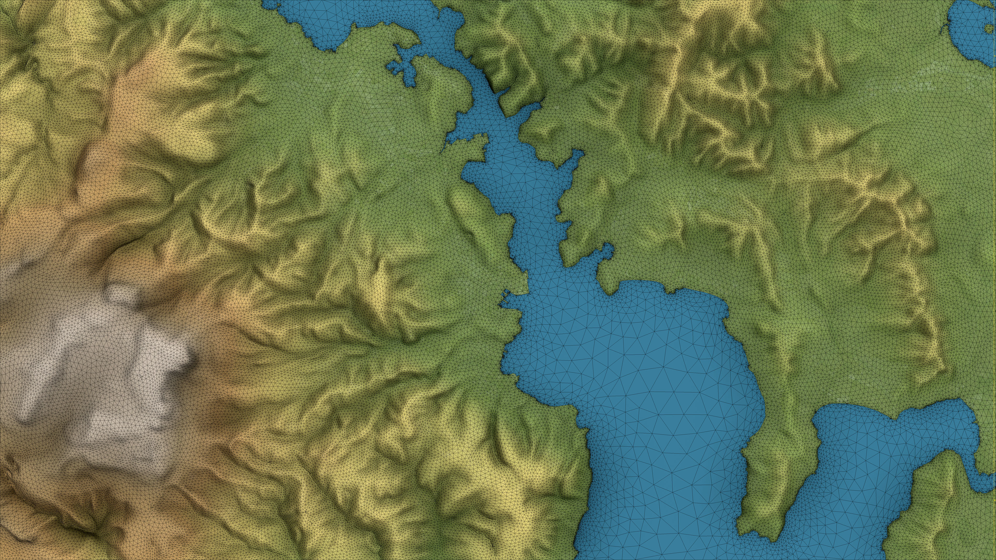 Hobart - Topography Terrain Low-poly 3D model_38
