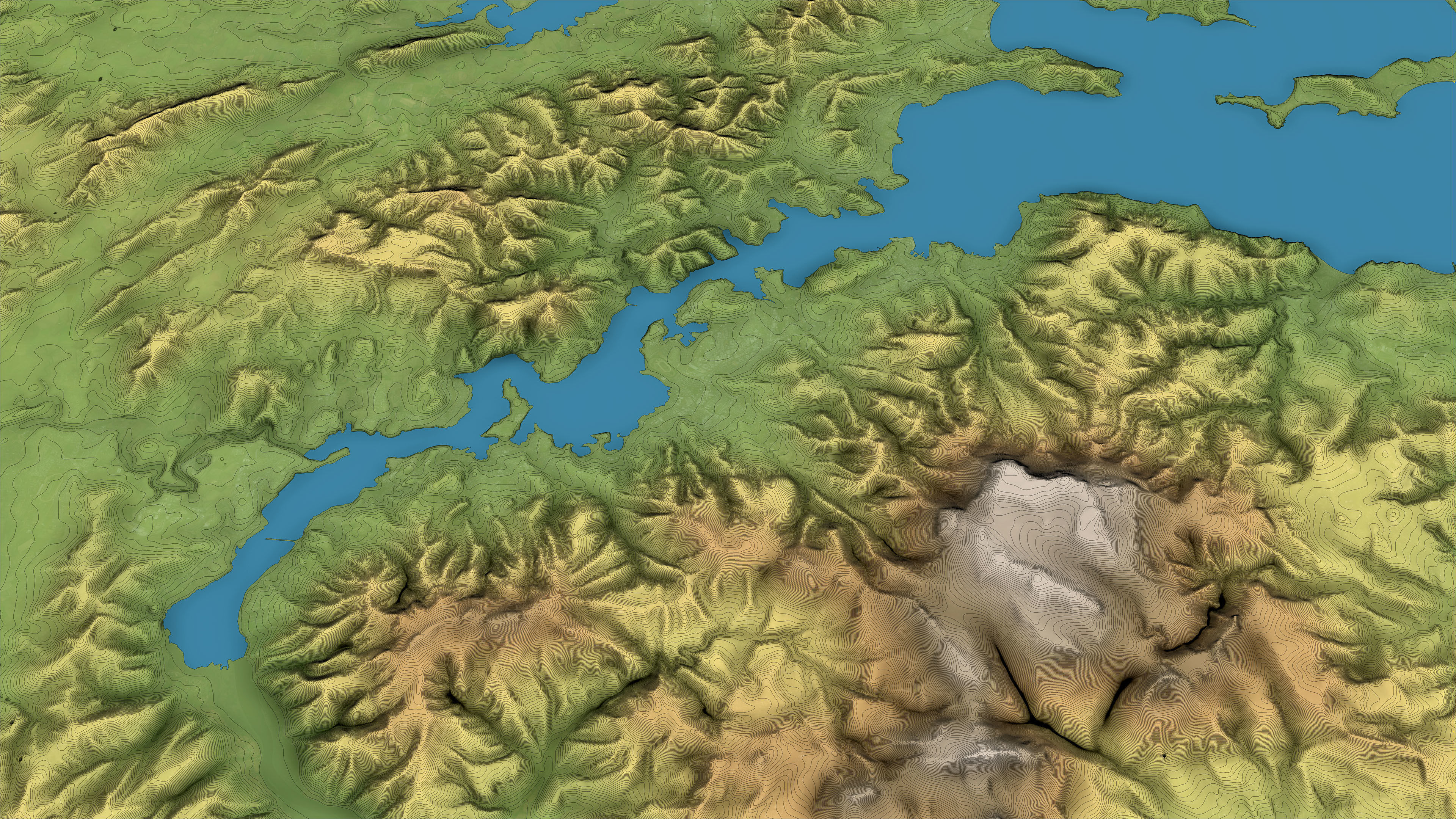 Hobart - Topography Terrain Low-poly 3D model_6