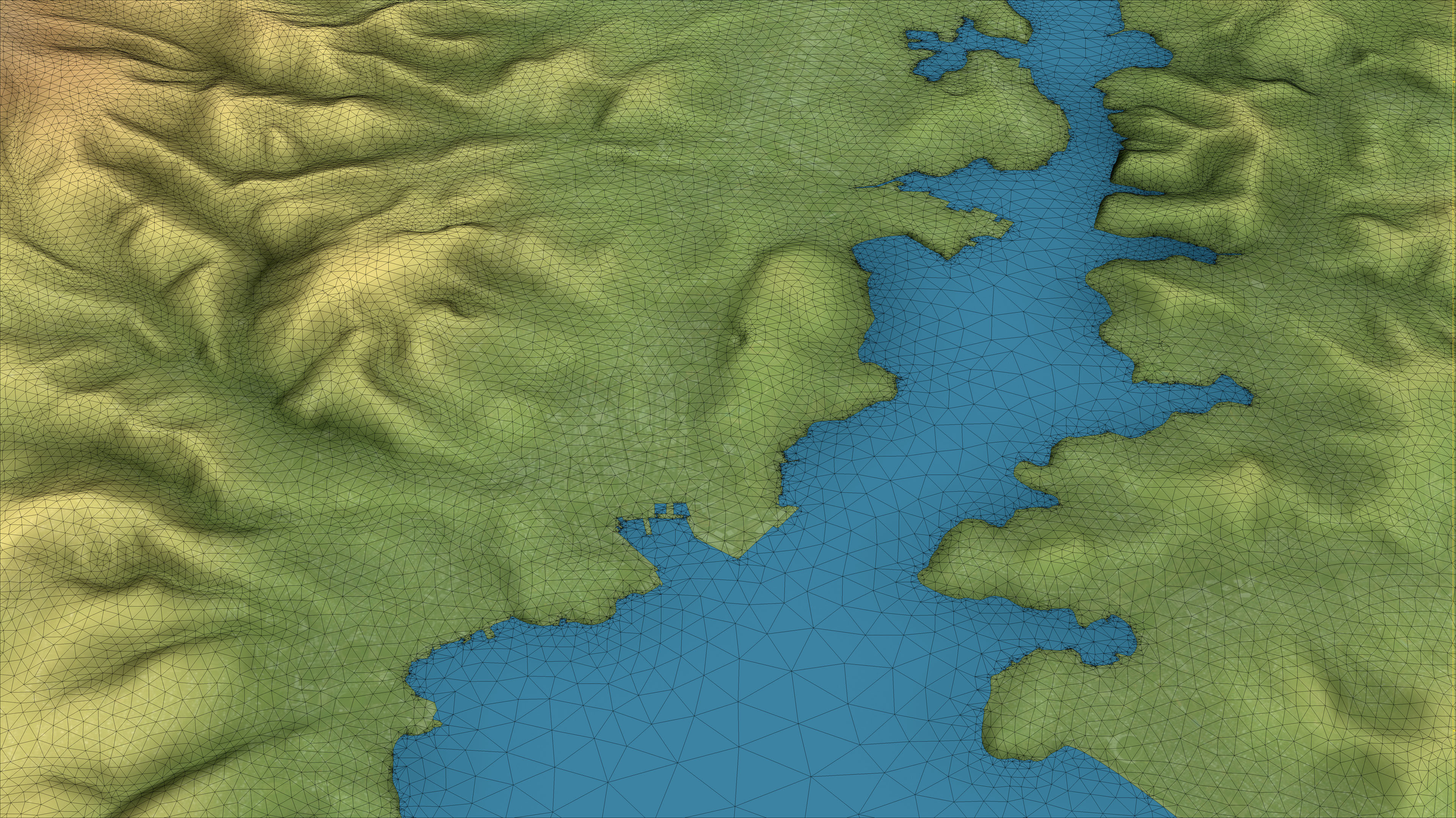 Hobart - Topography Terrain Low-poly 3D model_29