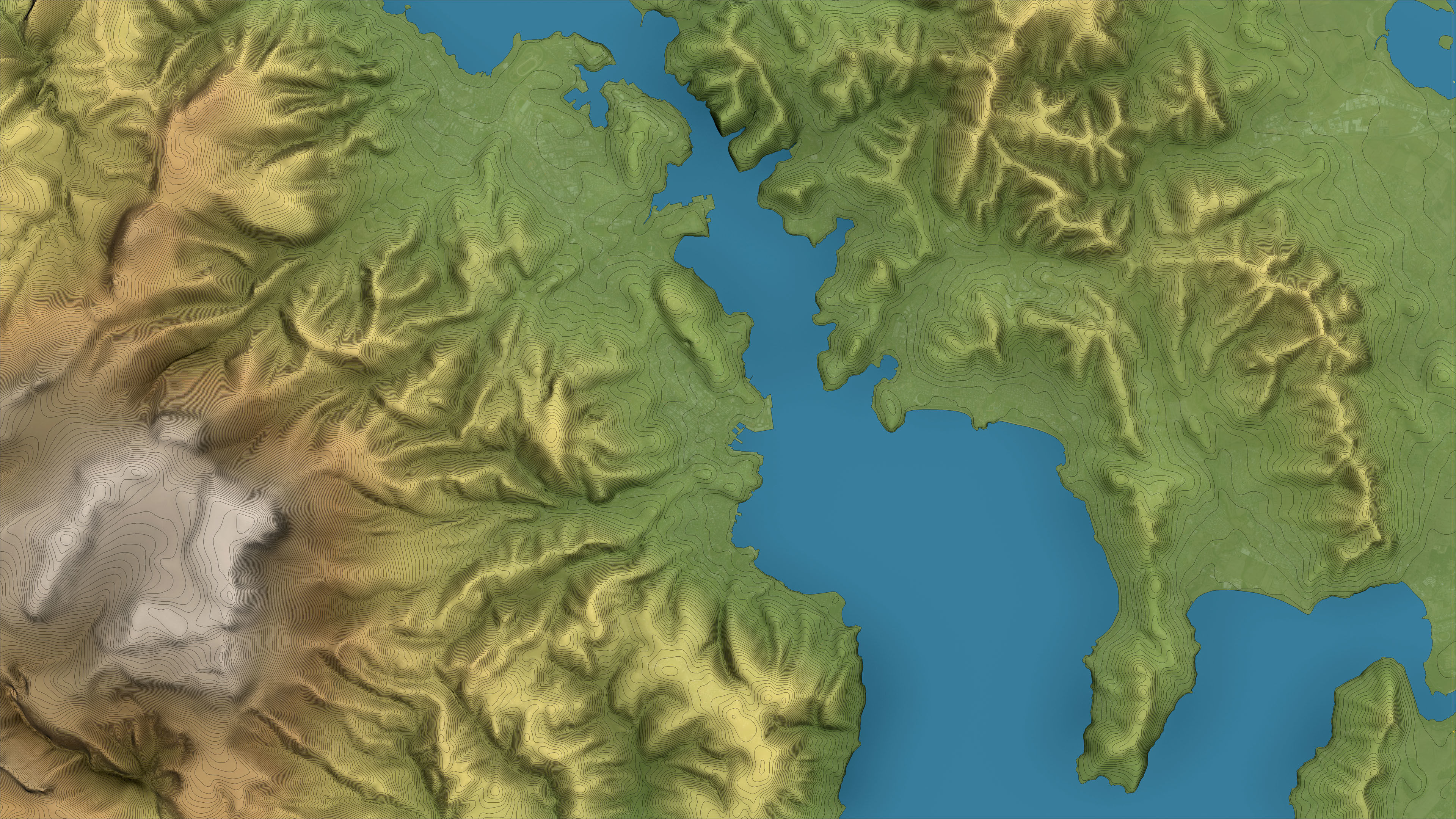 Hobart - Topography Terrain Low-poly 3D model_39