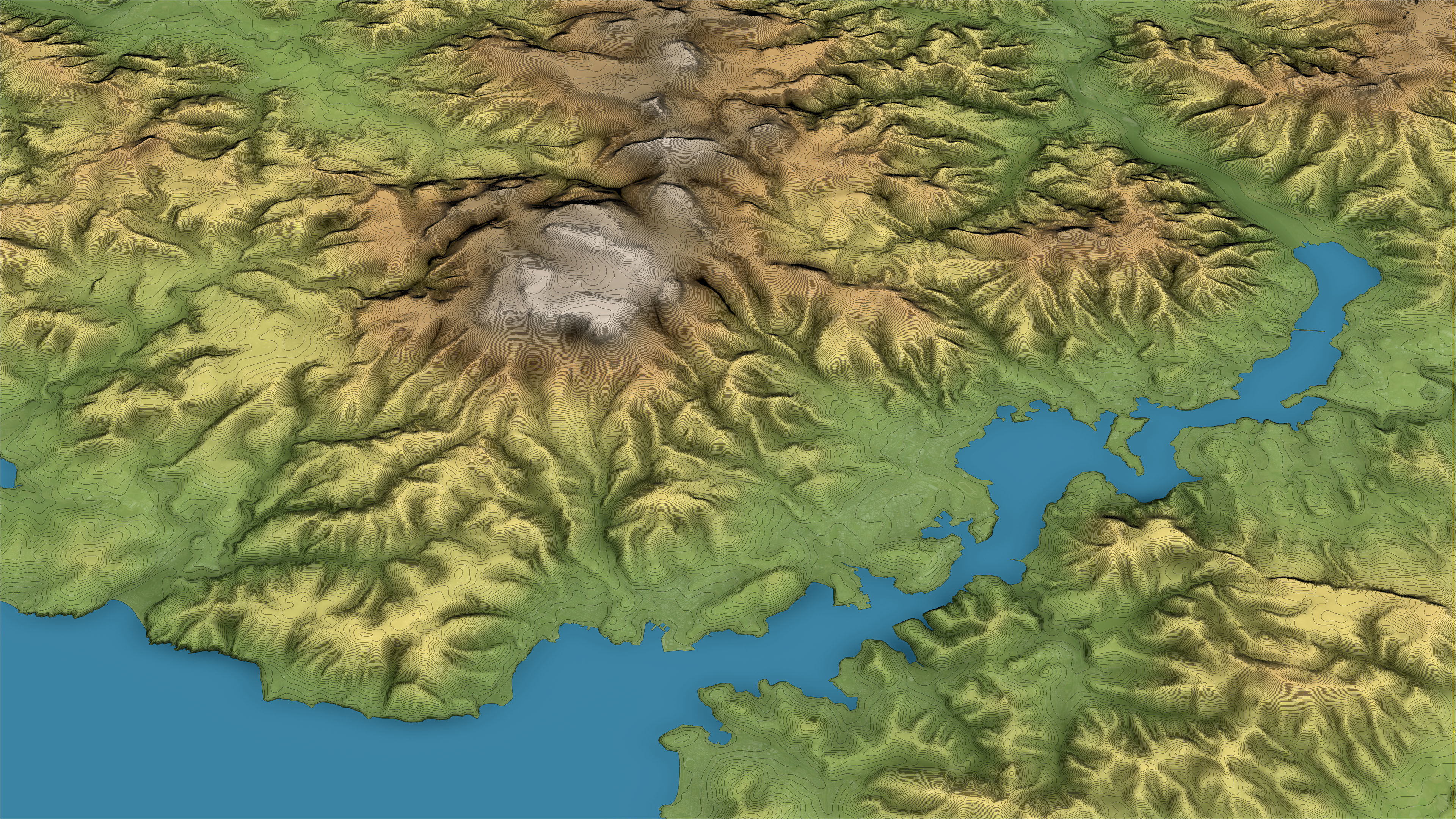 Hobart - Topography Terrain Low-poly 3D model_12