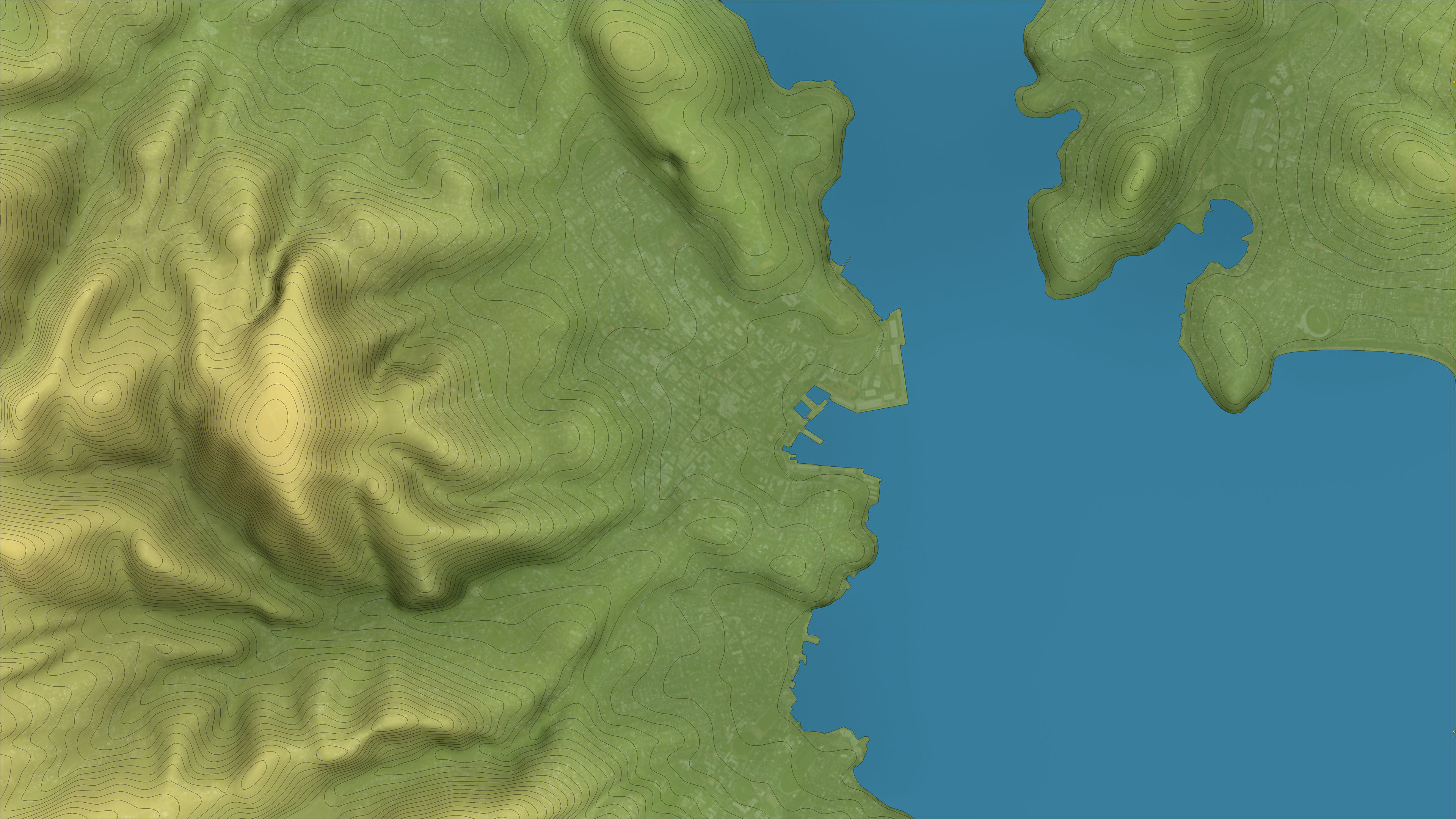Hobart - Topography Terrain Low-poly 3D model_33