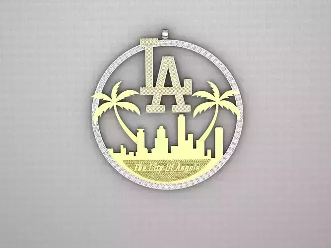 Luxury Pendant Los Angeles California Usa necklace stl fbx 3dm