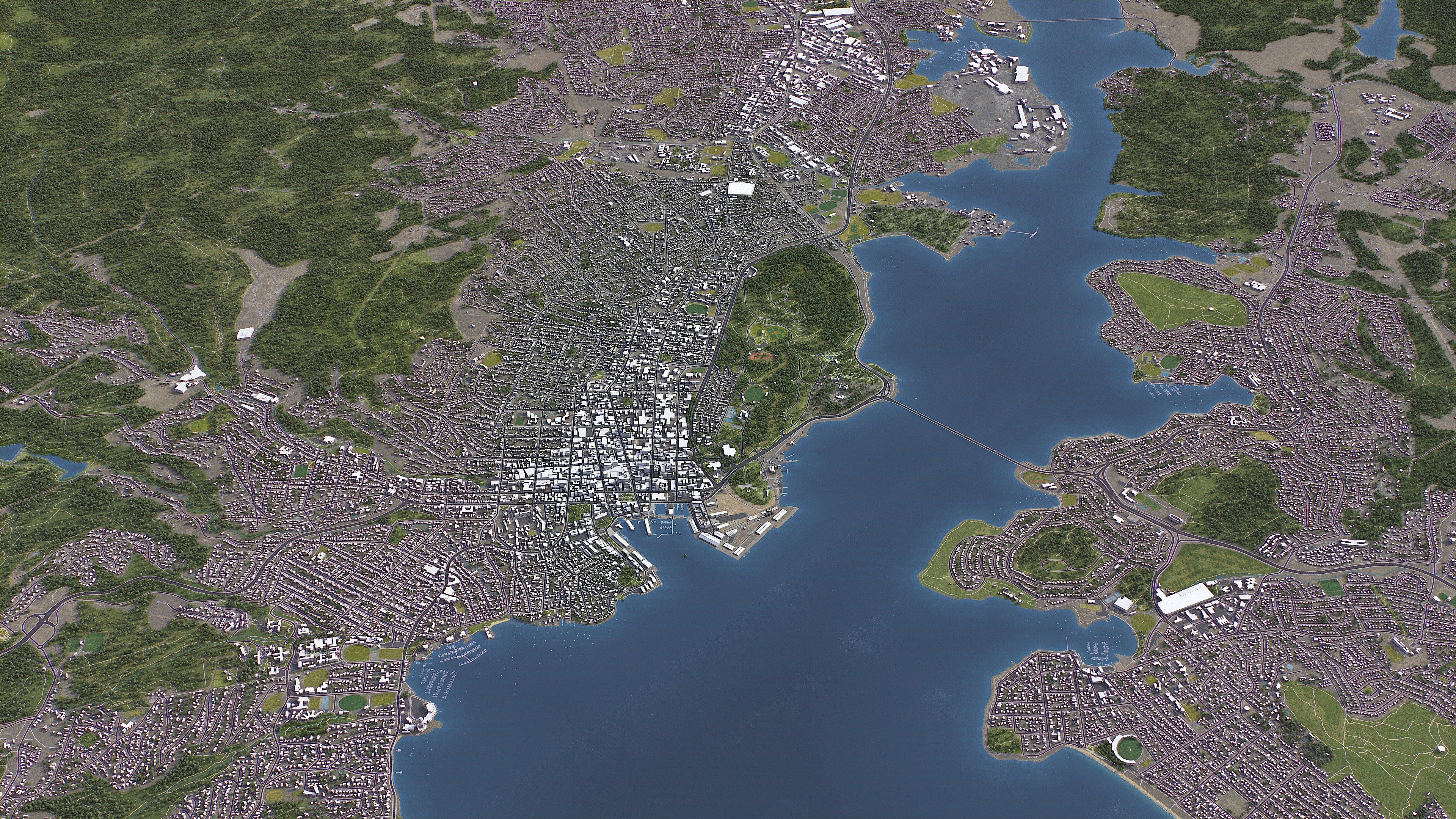 Hobart - 3D City Topography Terrain 3D Model Collection_18