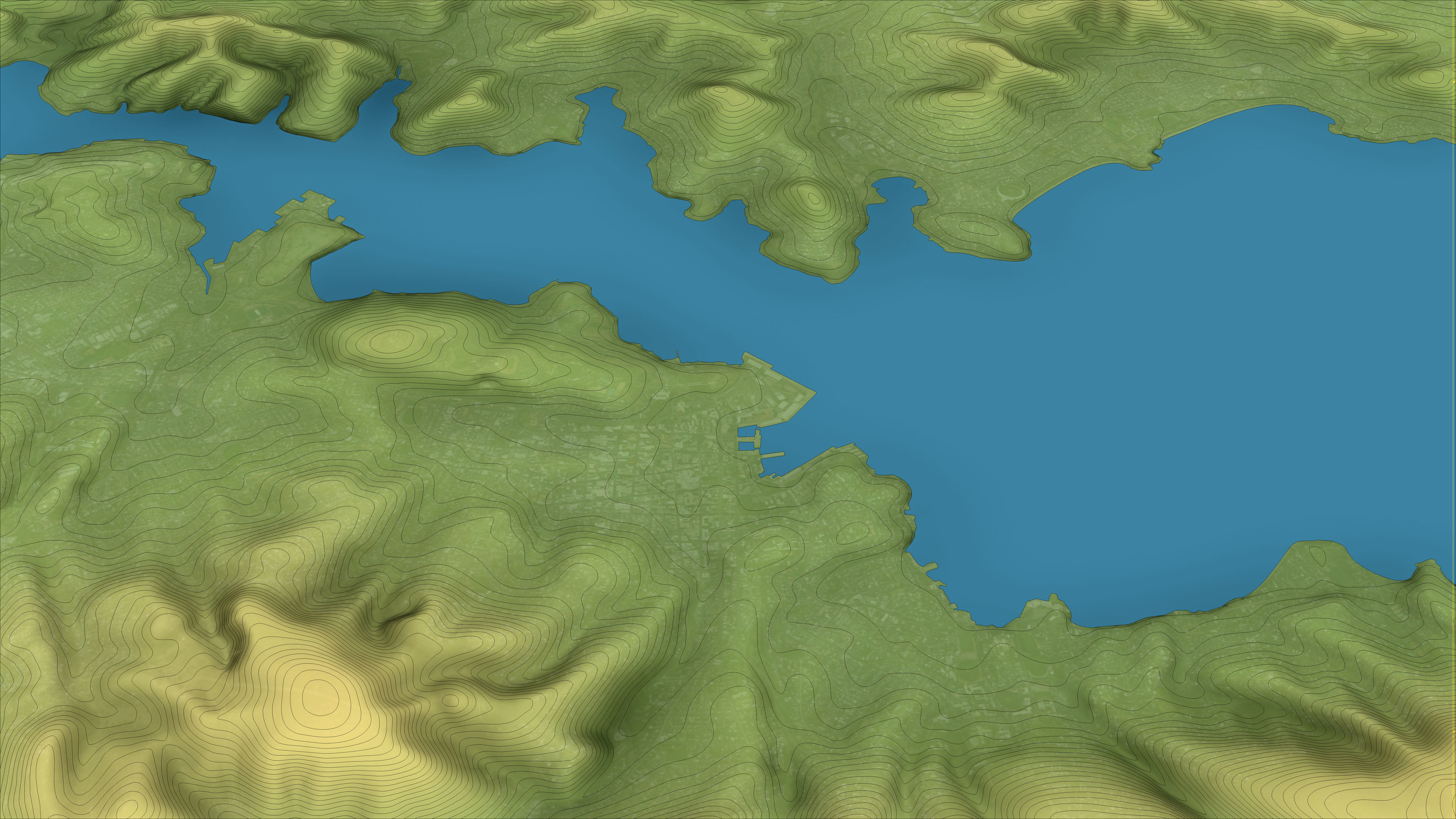 Hobart - 3D City Topography Terrain 3D Model Collection_9