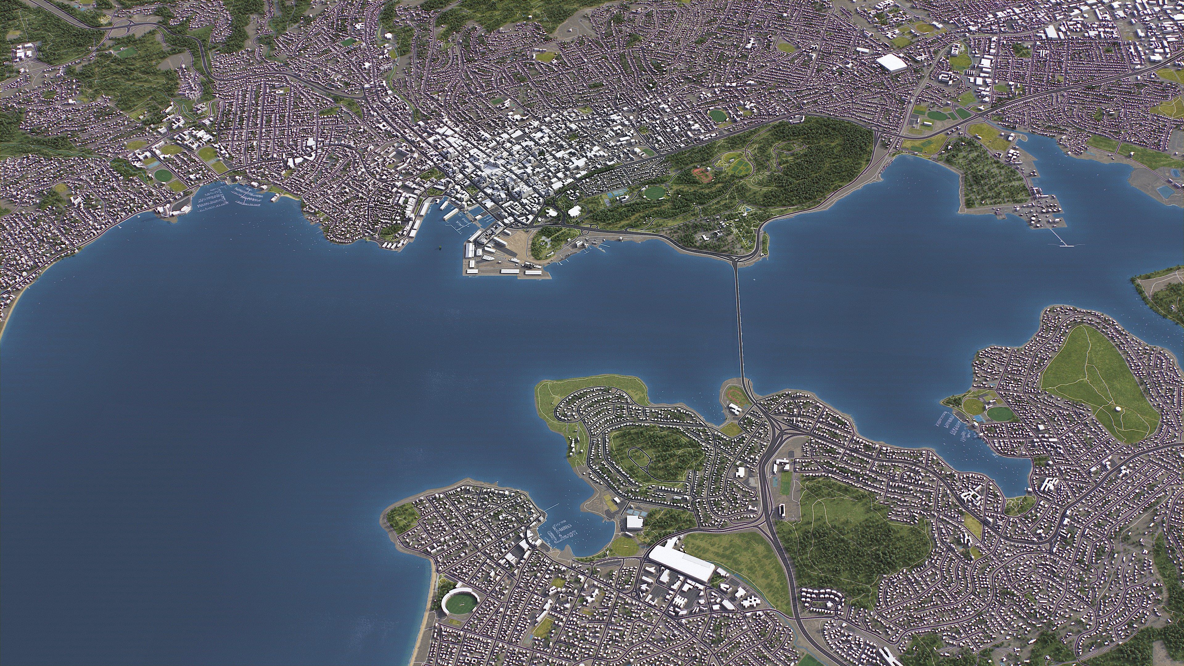 Hobart - 3D City Topography Terrain 3D Model Collection_14