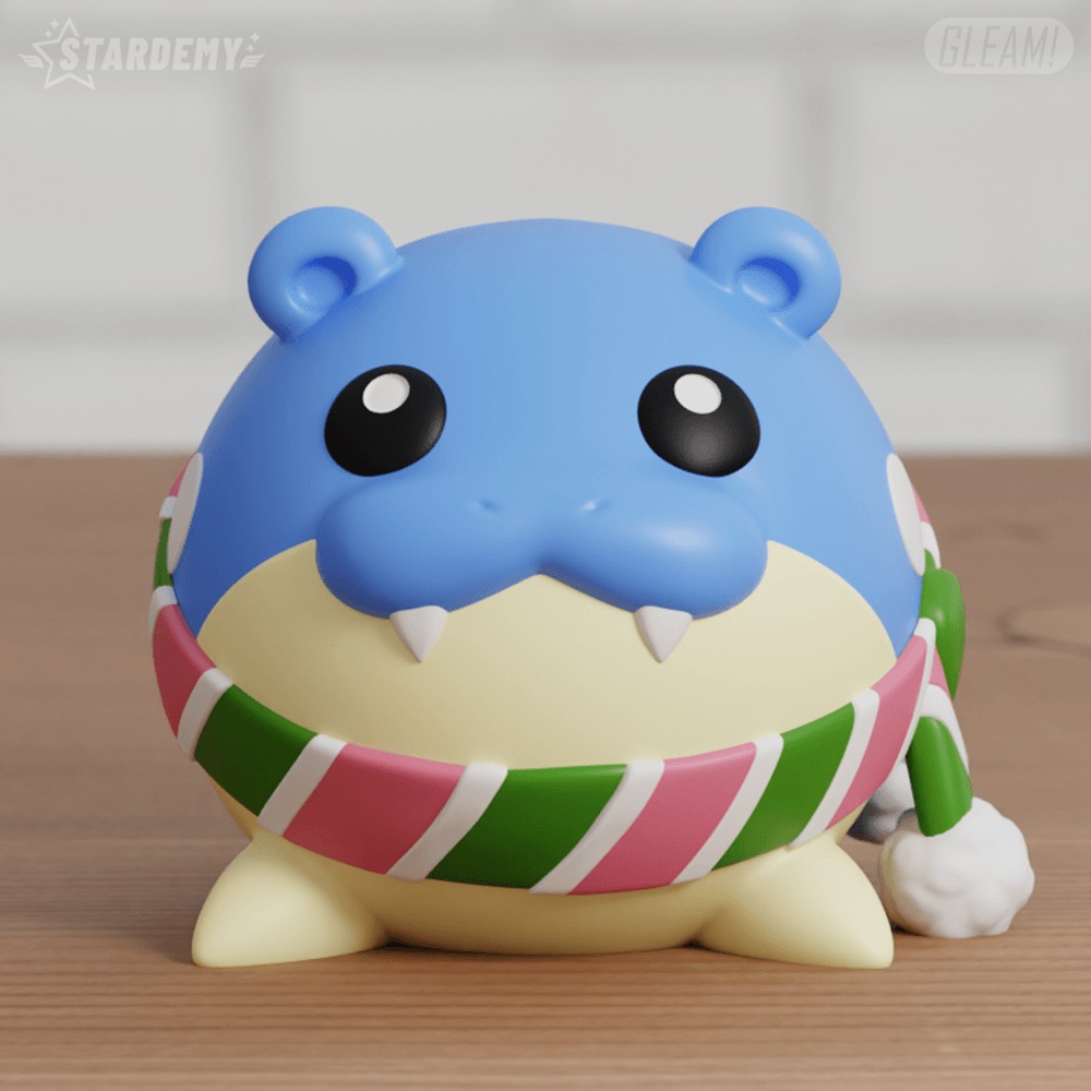 Spheal Chibi Christmas 3 models 3D print model_2