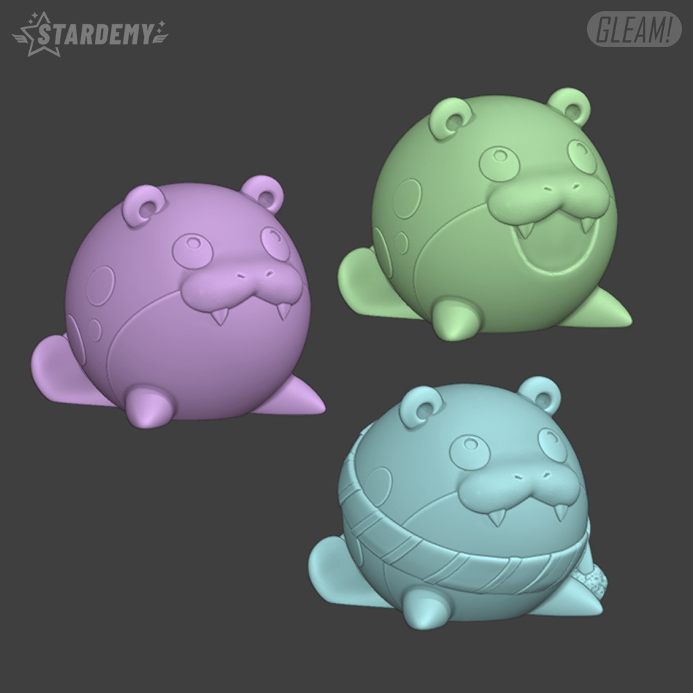 Spheal Chibi Christmas 3 models 3D print model_1