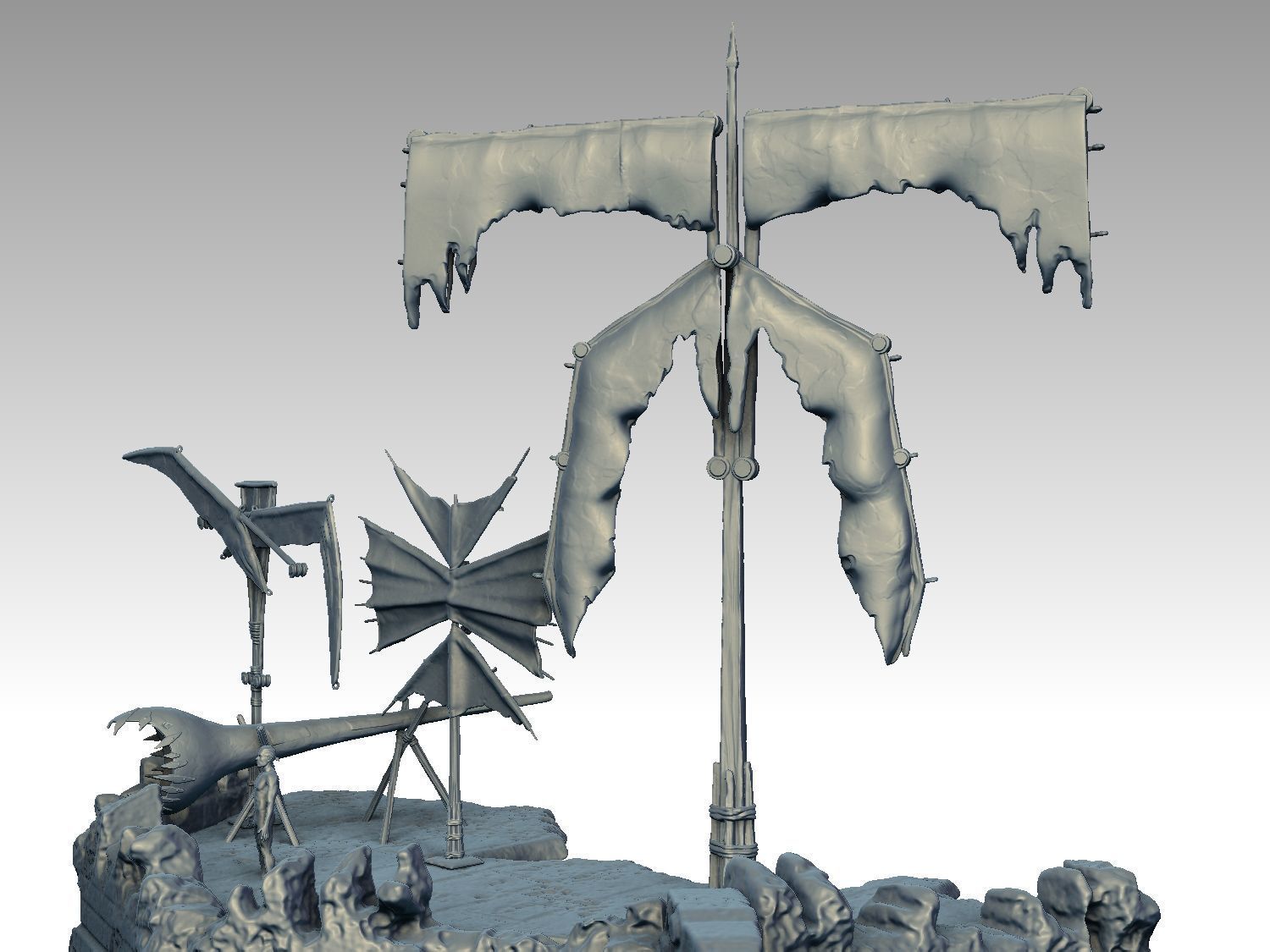 RAVENHILL FORTRESS - COMMAND POST OF THE PALE ORC 3D print model_14