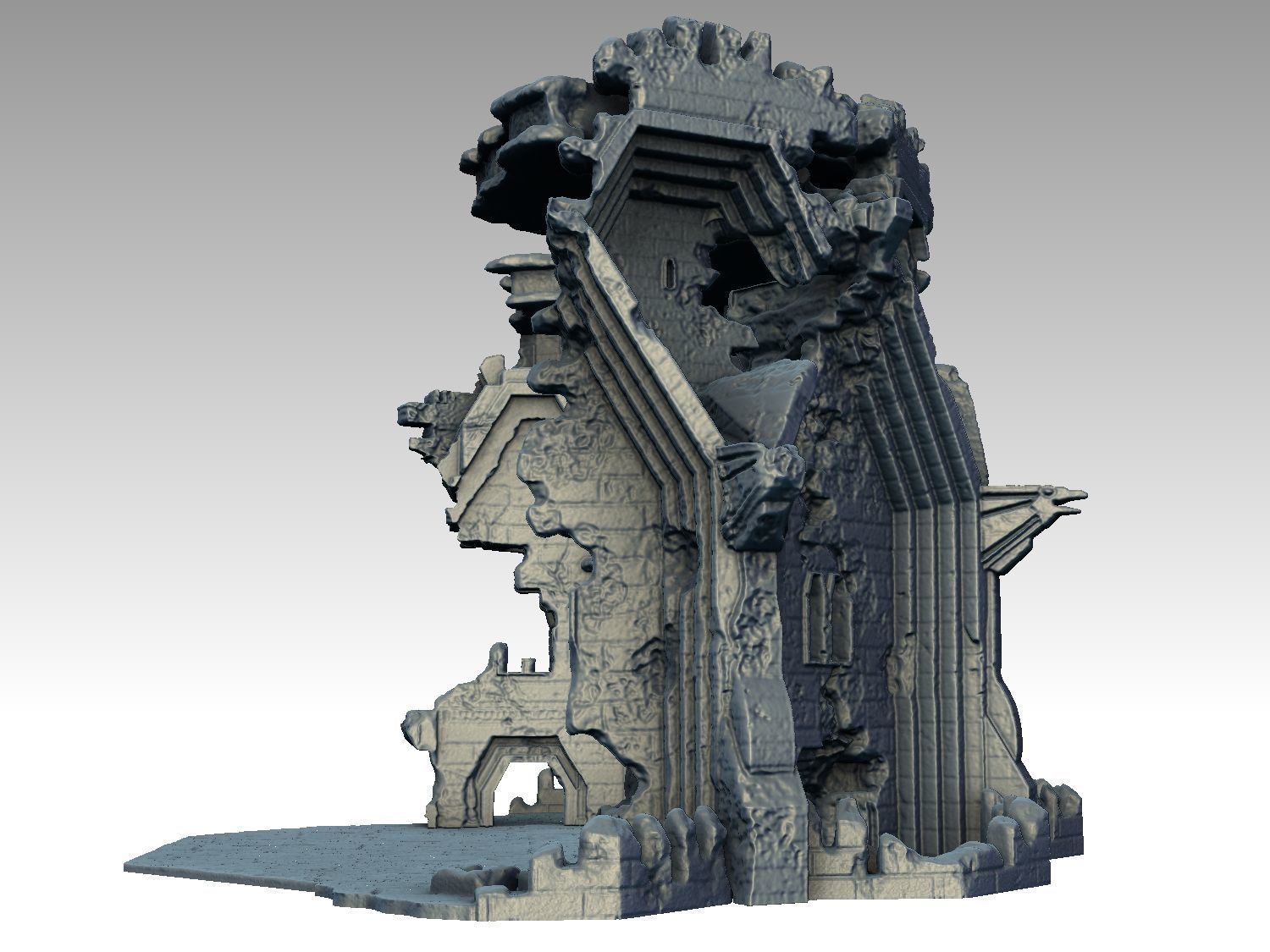 RAVENHILL FORTRESS - COMMAND POST OF THE PALE ORC 3D print model_11