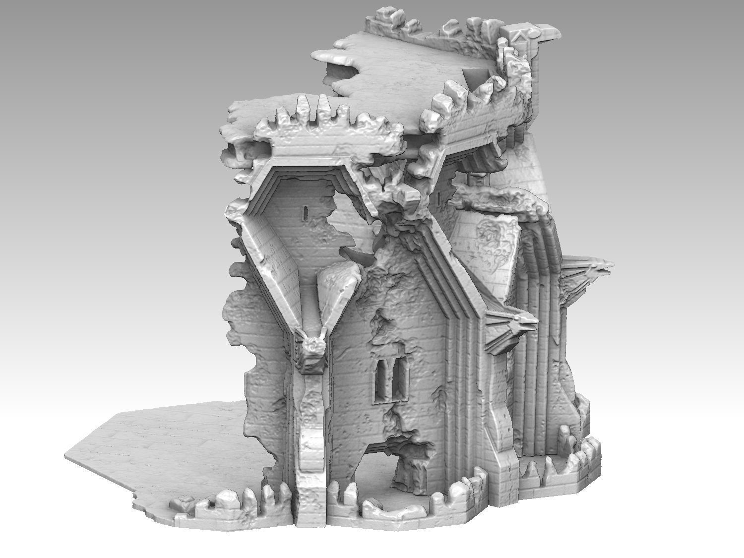 RAVENHILL FORTRESS - COMMAND POST OF THE PALE ORC 3D print model_3