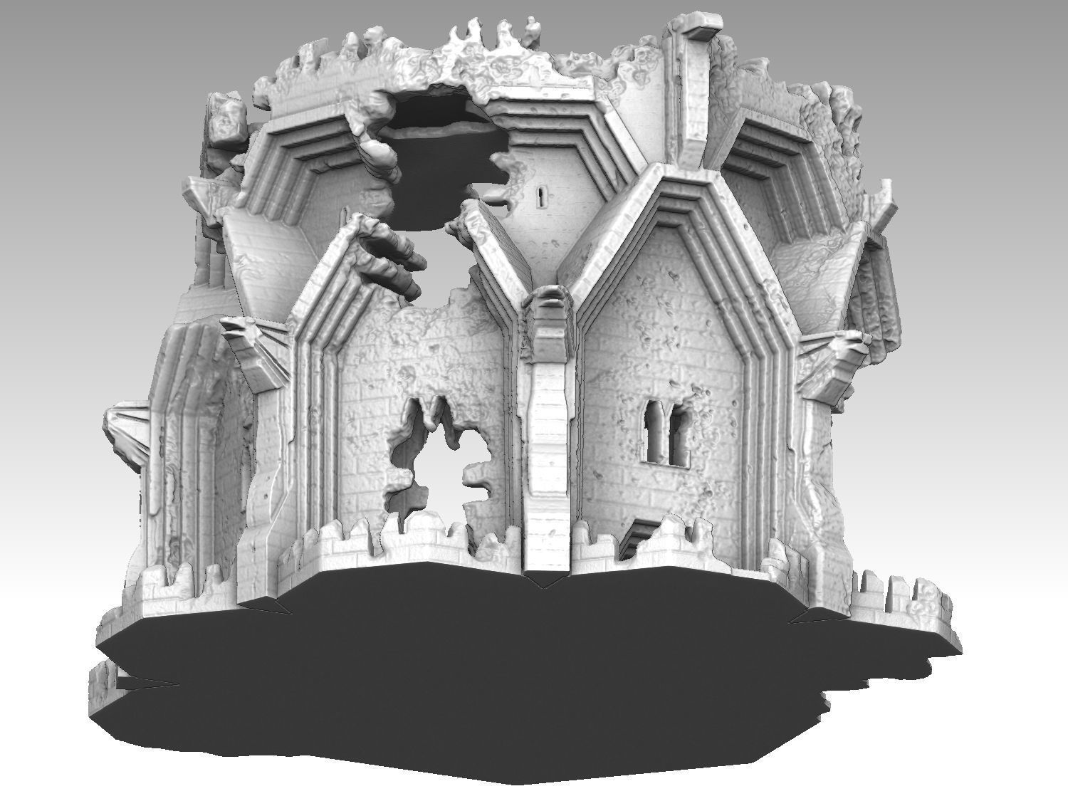 RAVENHILL FORTRESS - COMMAND POST OF THE PALE ORC 3D print model_1