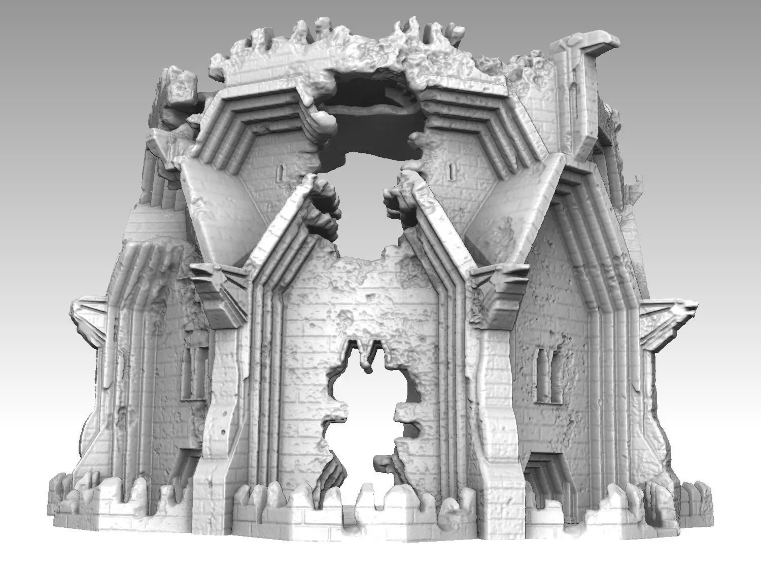 RAVENHILL FORTRESS - COMMAND POST OF THE PALE ORC 3D print model_0