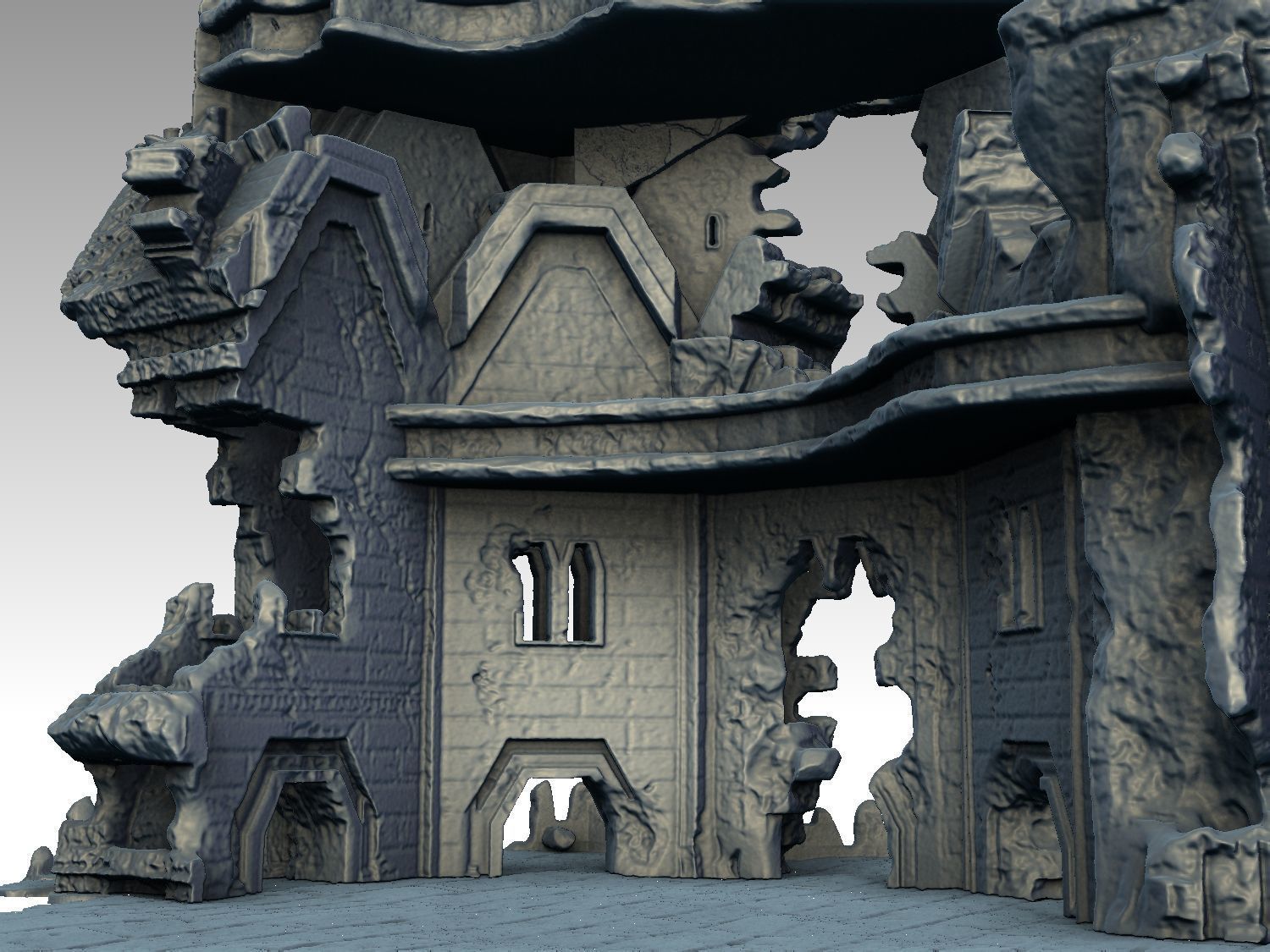 RAVENHILL FORTRESS - COMMAND POST OF THE PALE ORC 3D print model_8