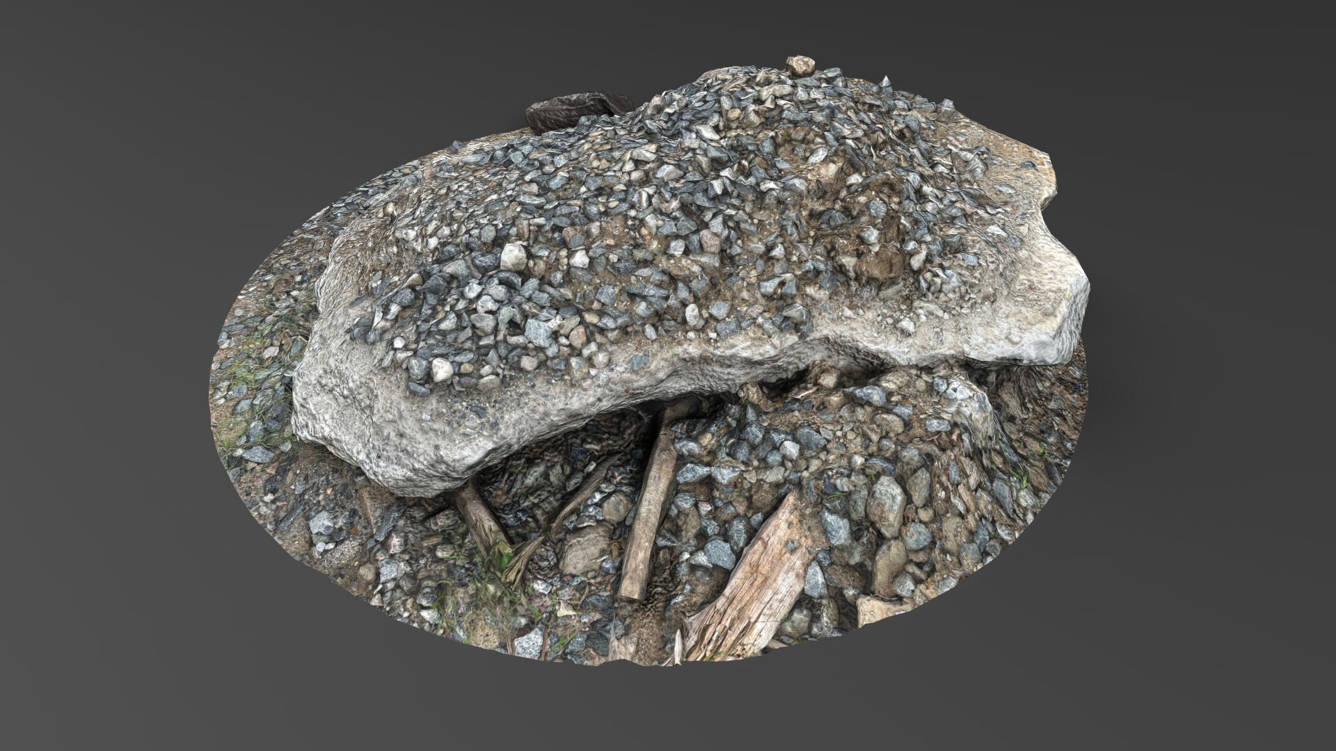 Debris - Rocks Low-poly 3D model_8