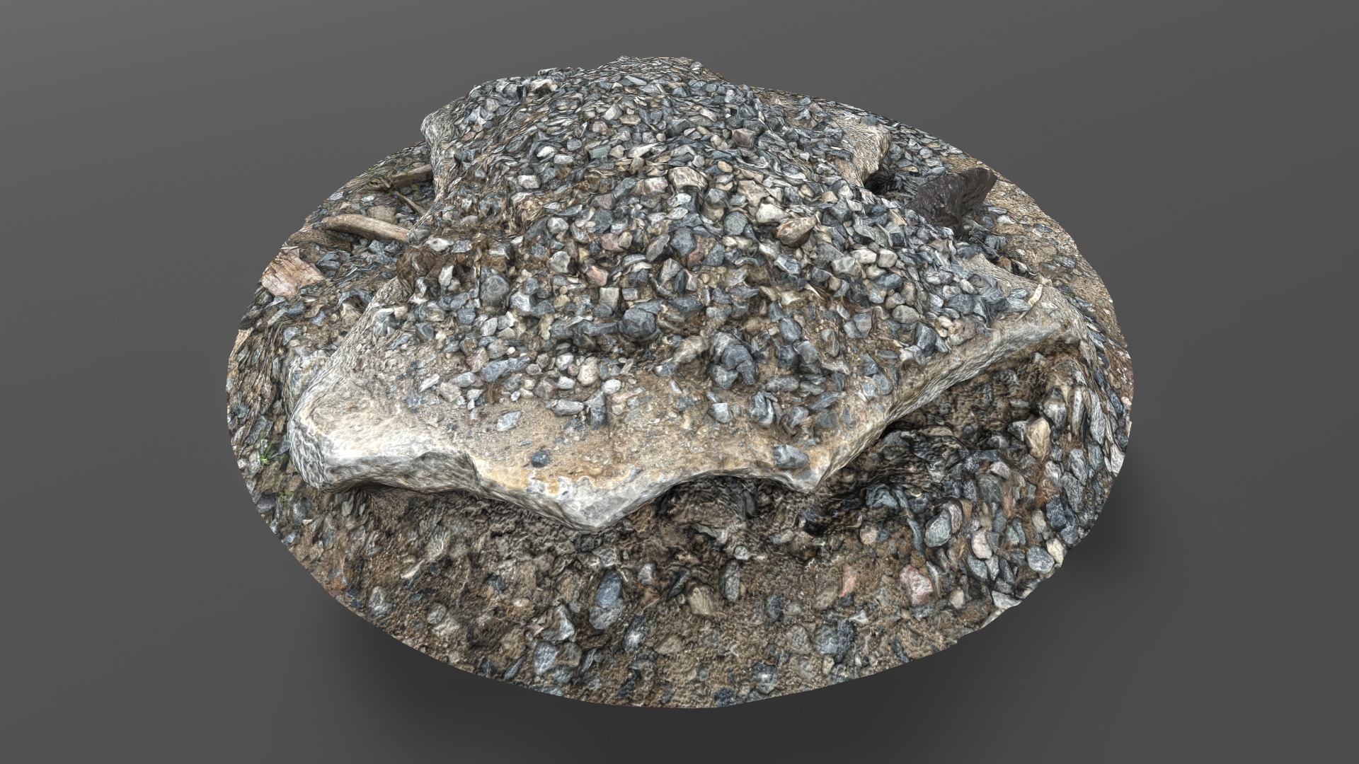 Debris - Rocks Low-poly 3D model_6