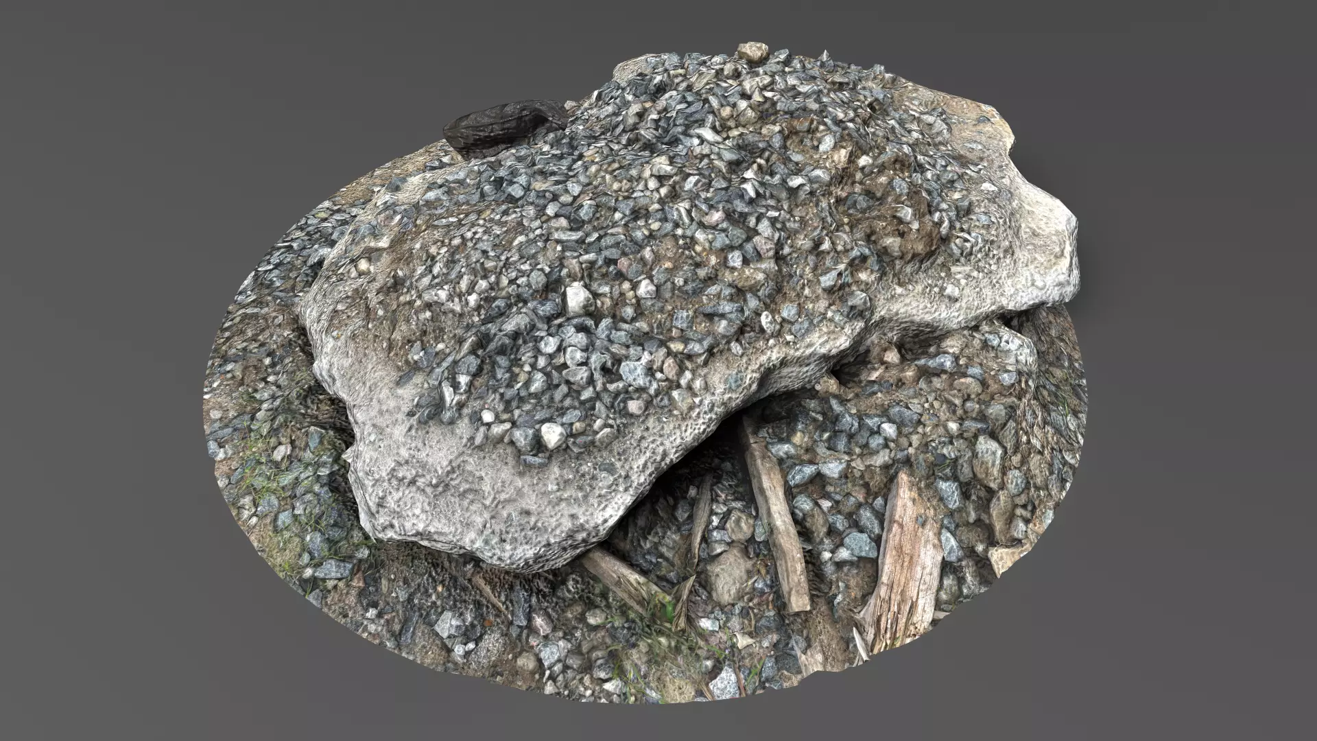 Debris - Rocks Low-poly 3D model_0