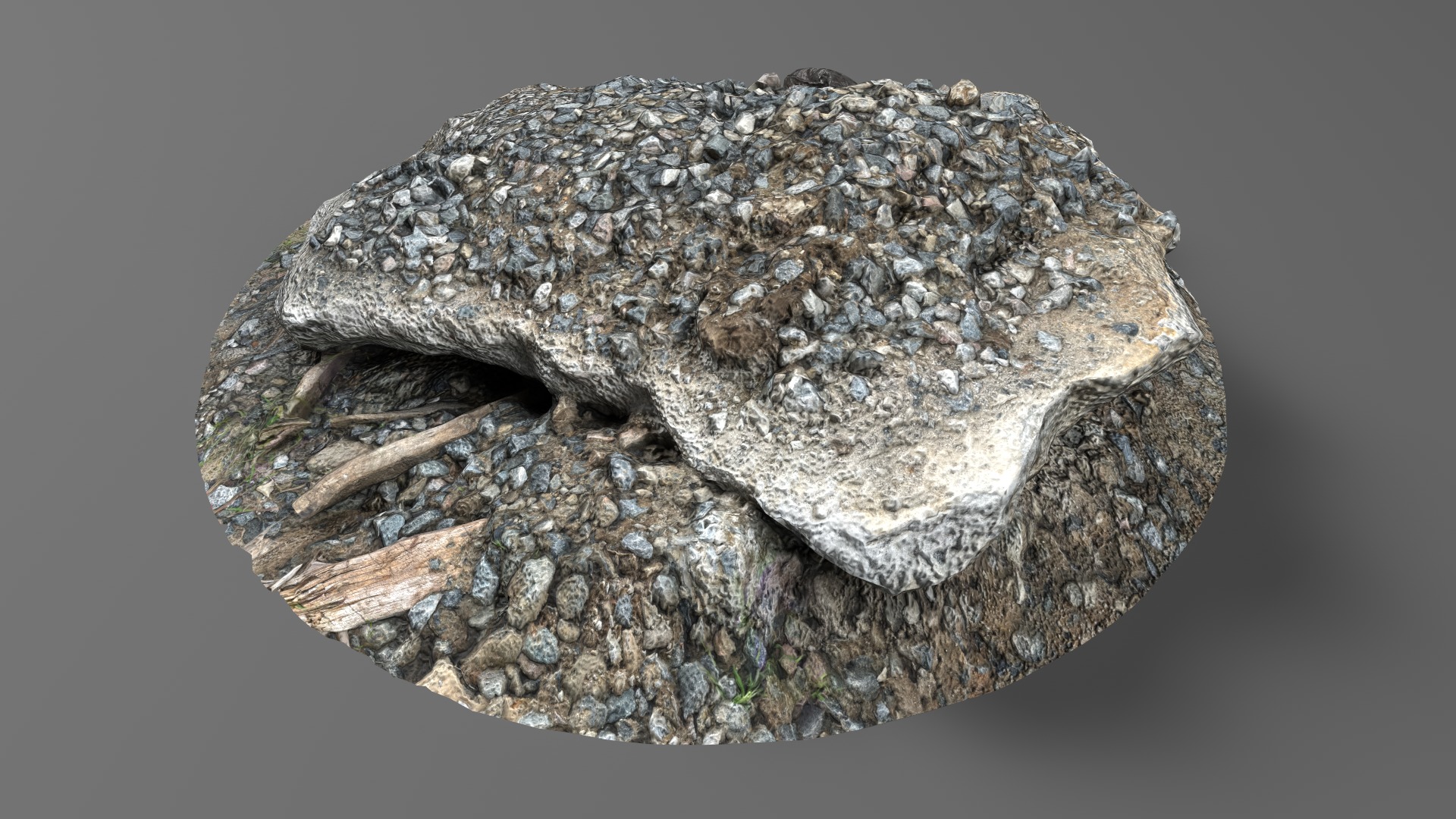 Debris - Rocks Low-poly 3D model_7