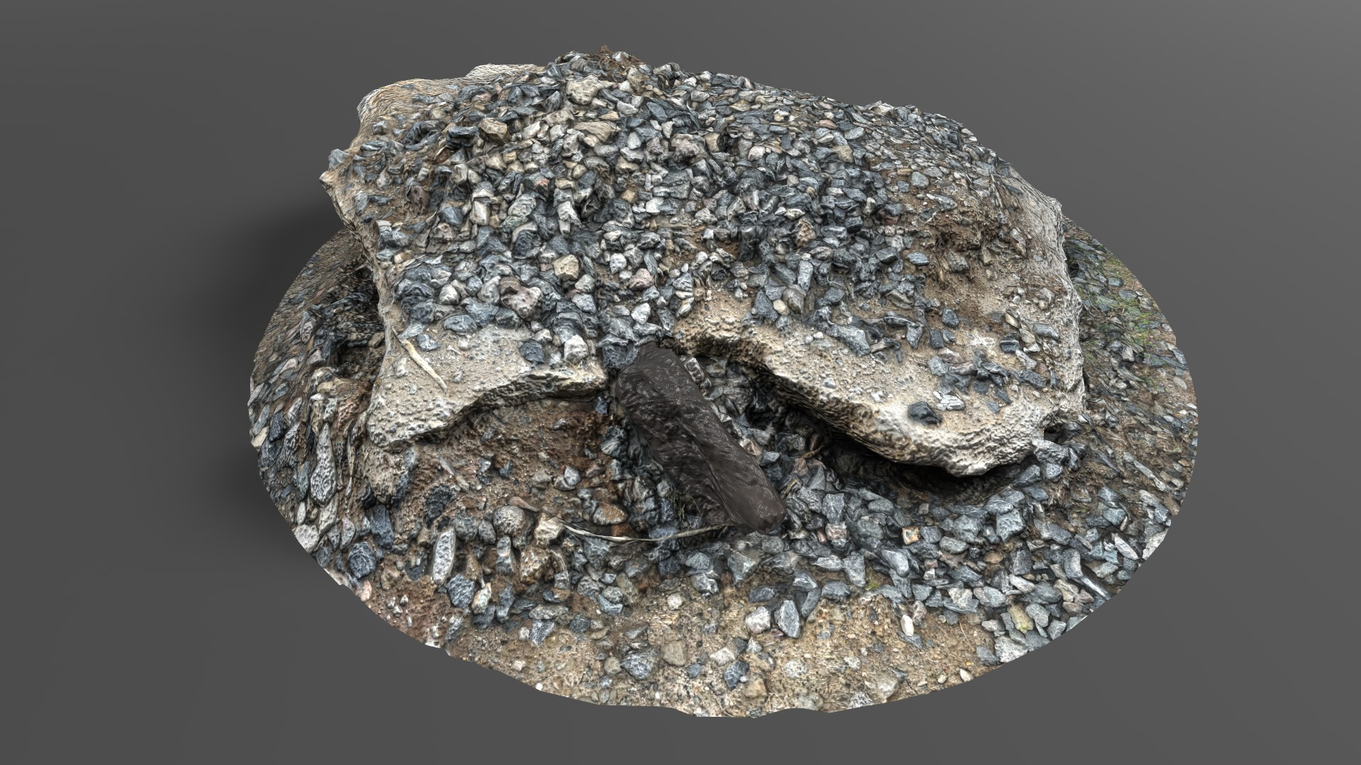 Debris - Rocks Low-poly 3D model_4
