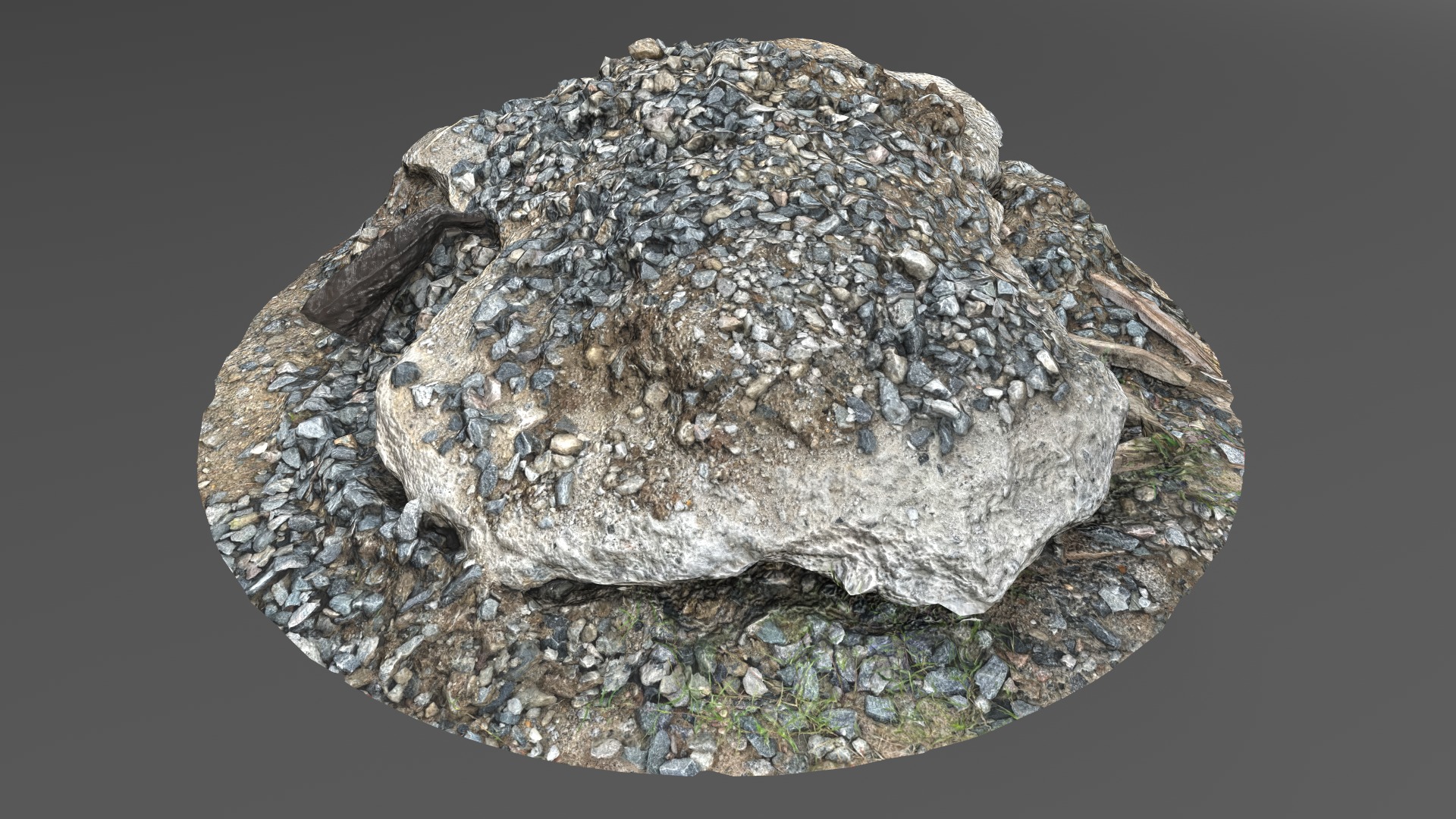 Debris - Rocks Low-poly 3D model_2