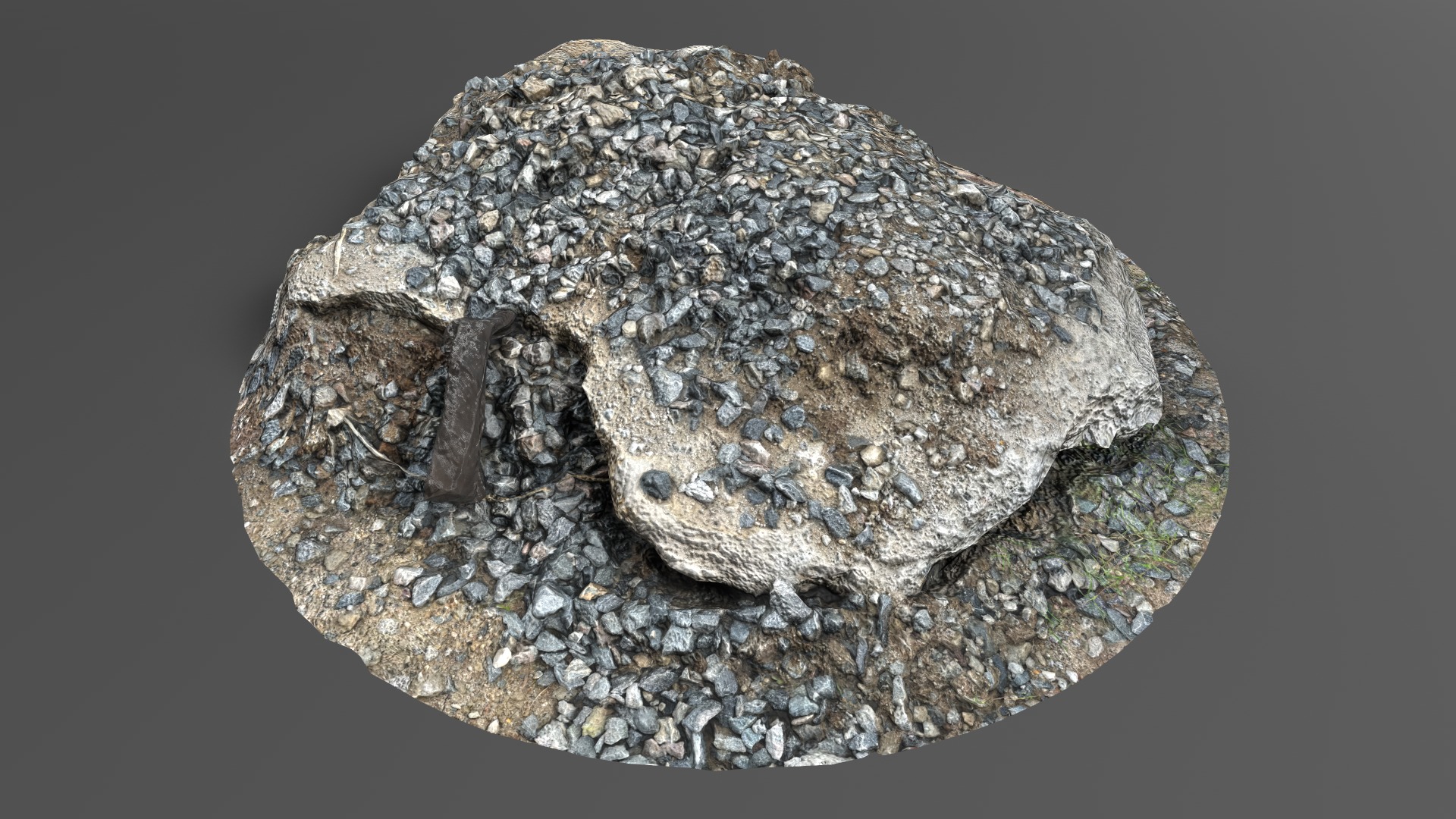 Debris - Rocks Low-poly 3D model_3
